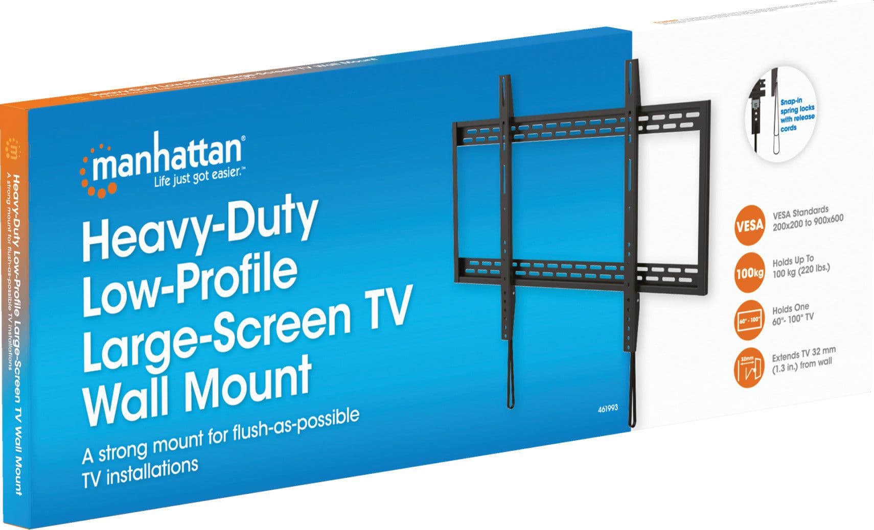 Staffa a Muro Slim Fissa TV LED LCD 60-100'' - 18