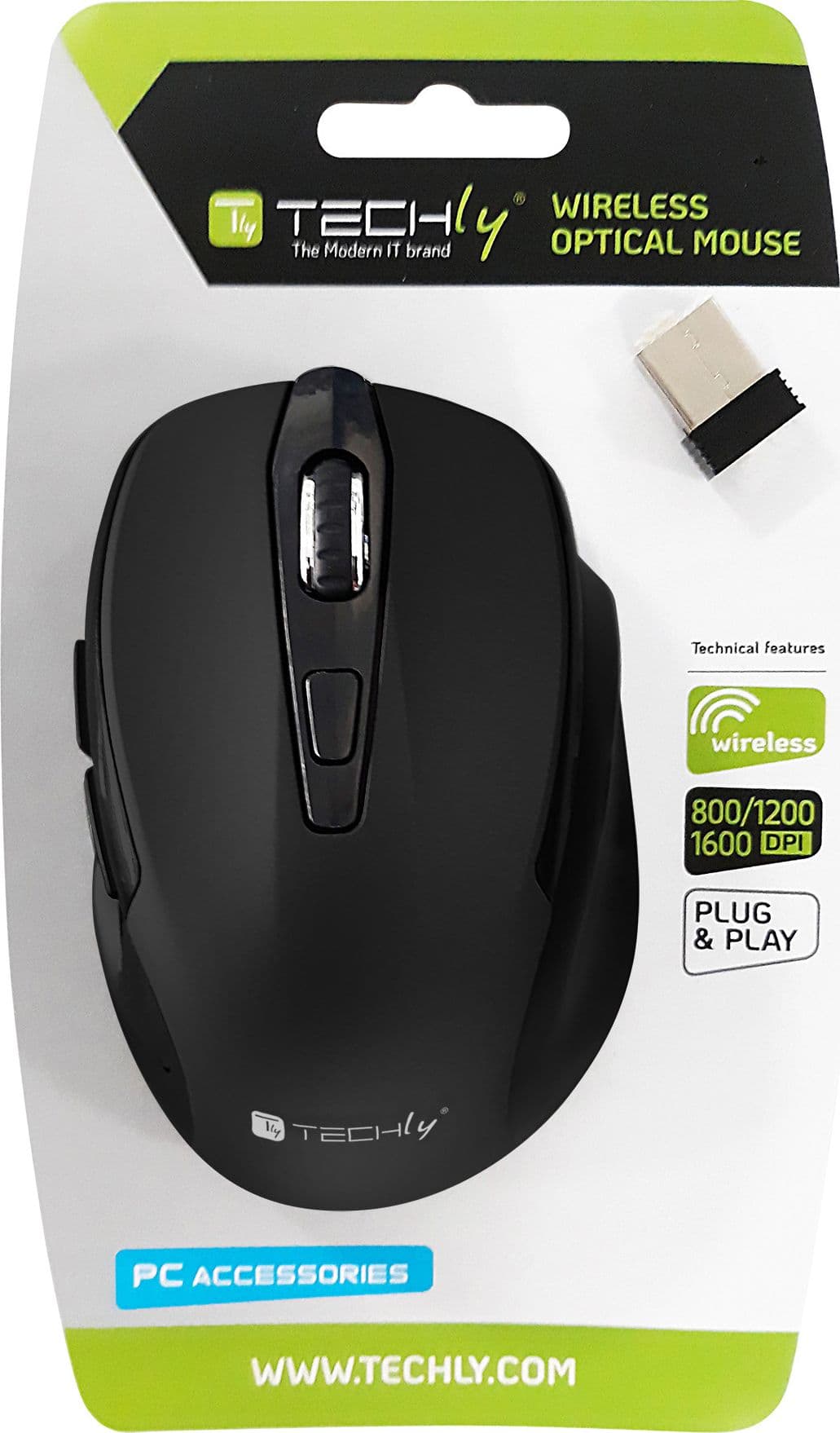 Mouse Ottico Wireless 1600 Dpi Blister Nero - 5