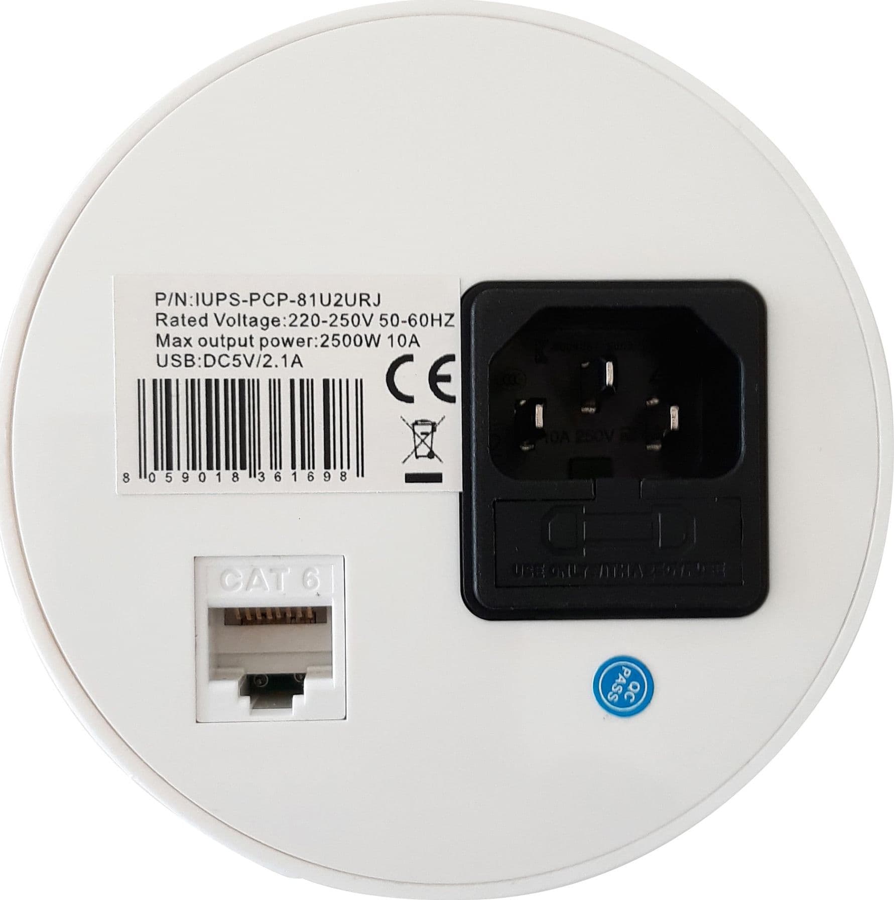 Presa da Scrivania ad Incasso con 2 prese USB e RJ45 con Coperchio - 14
