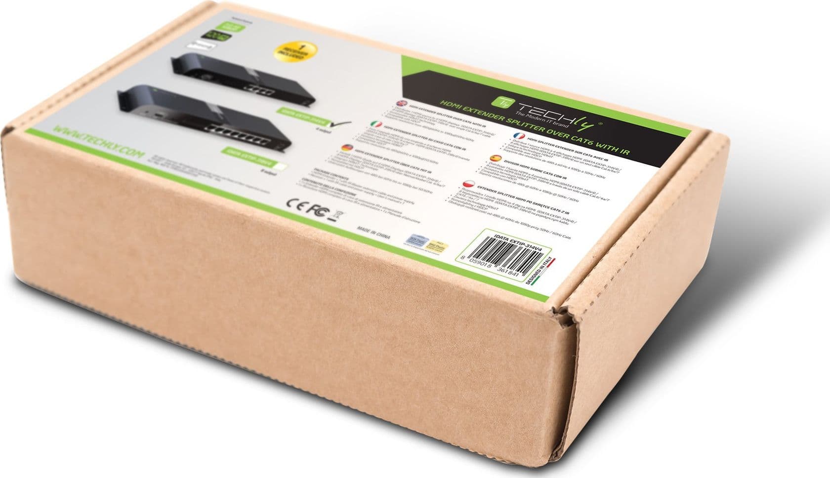 Extender Splitter 4 vie HDMI con IR su Cavo CAT6/6a/7 fino a 120m - 10