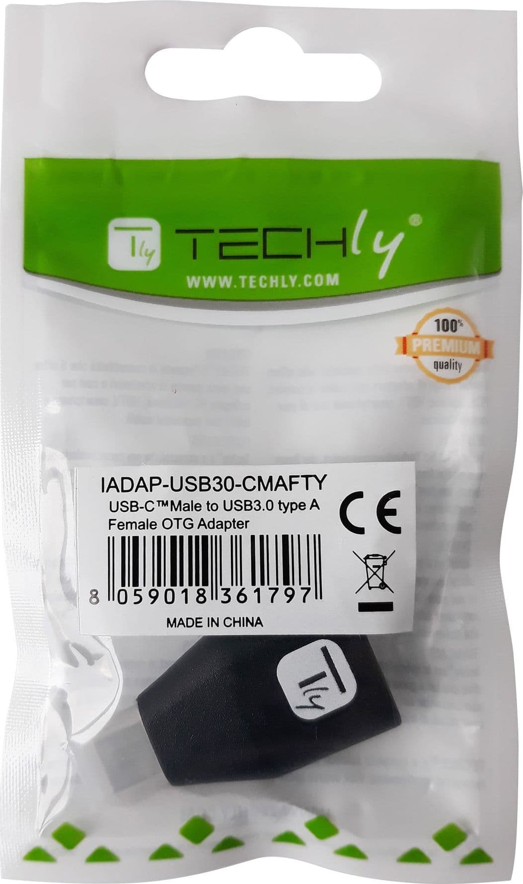 Adattatore Convertitore USB-C&trade Maschio a USB-A Femmina OTG Nero - 11