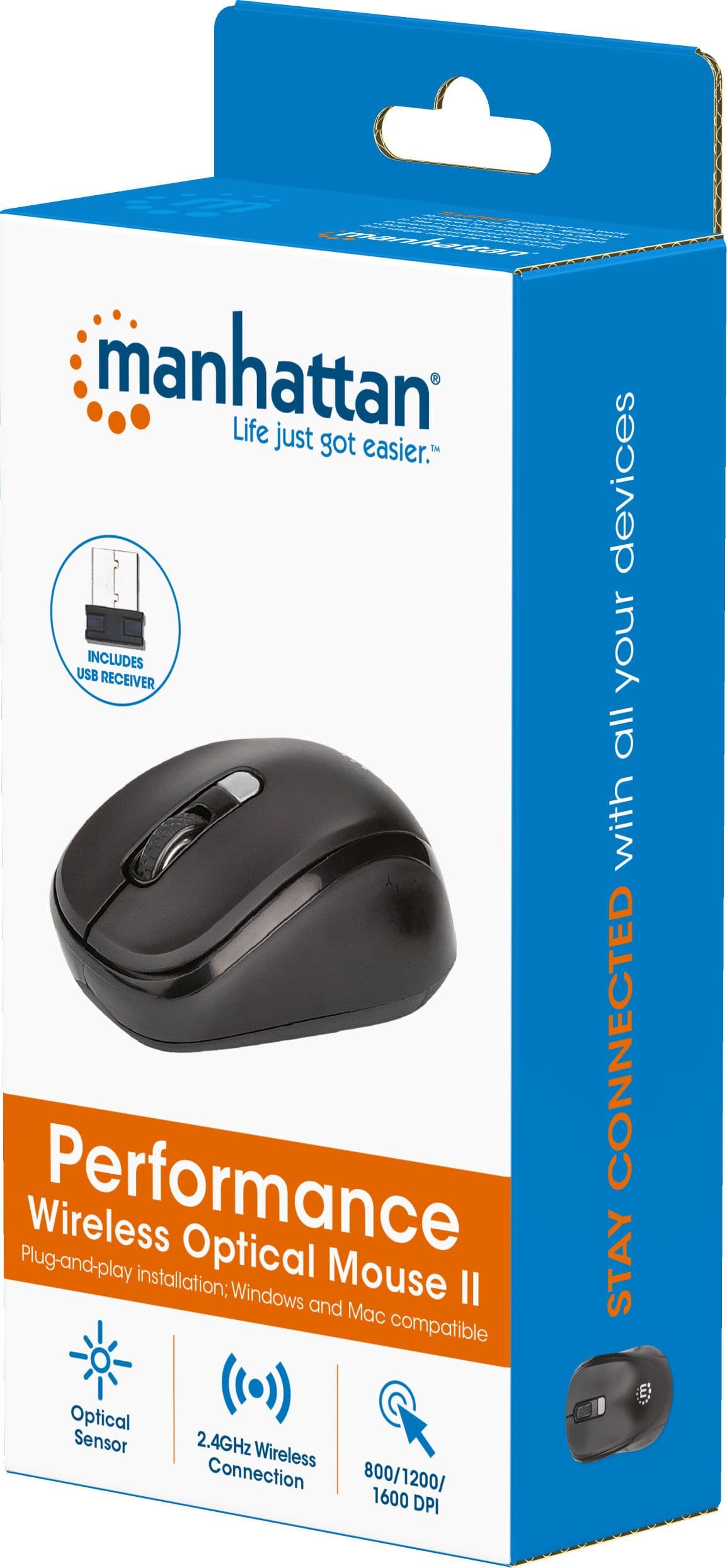 Mouse Ottico Wireless 1600 Dpi Nero, Performance II - 6