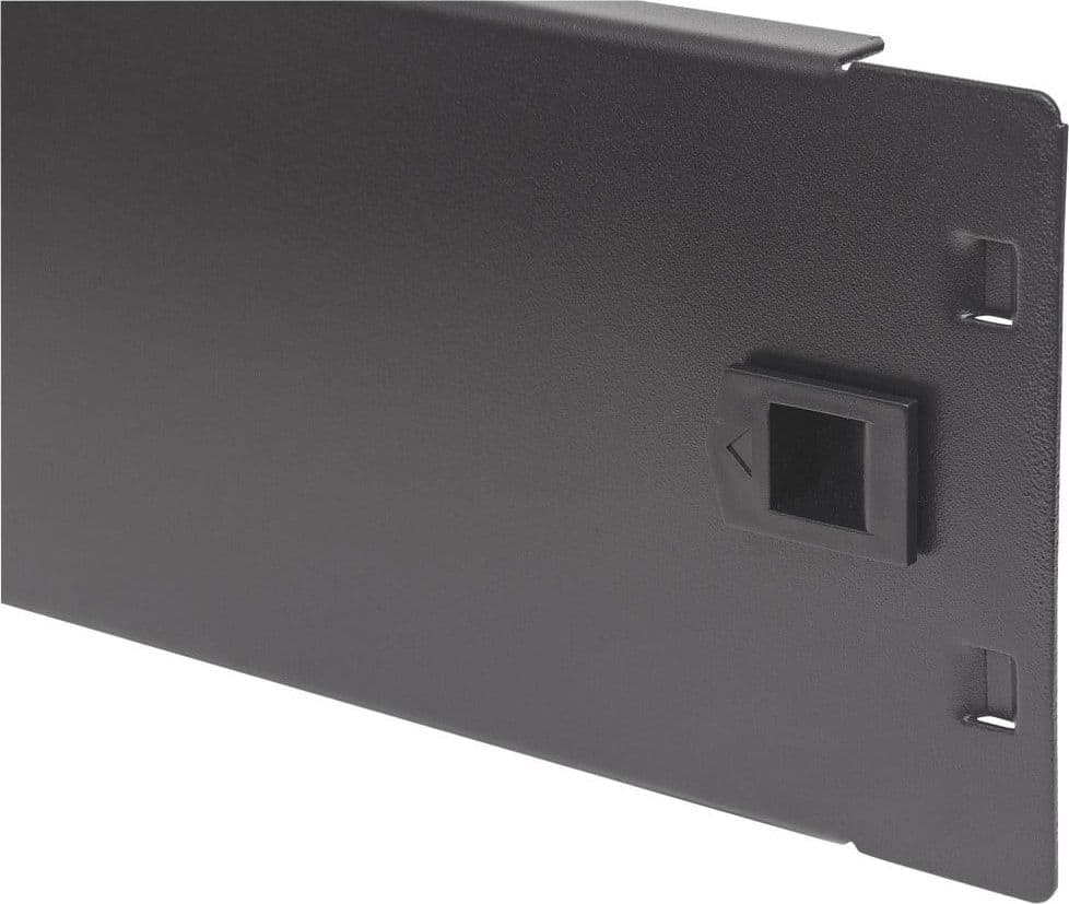 Pannello Cieco Toolless a Clip per Armadi Rack 19'' 2U Nero - 11