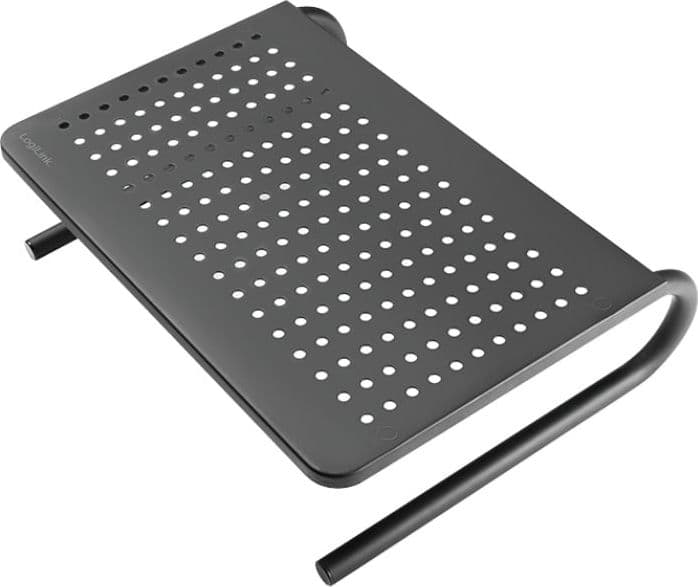 Stand Supporto da Scrivania per Monitor Notebook in Metallo 370mm Nero - 16
