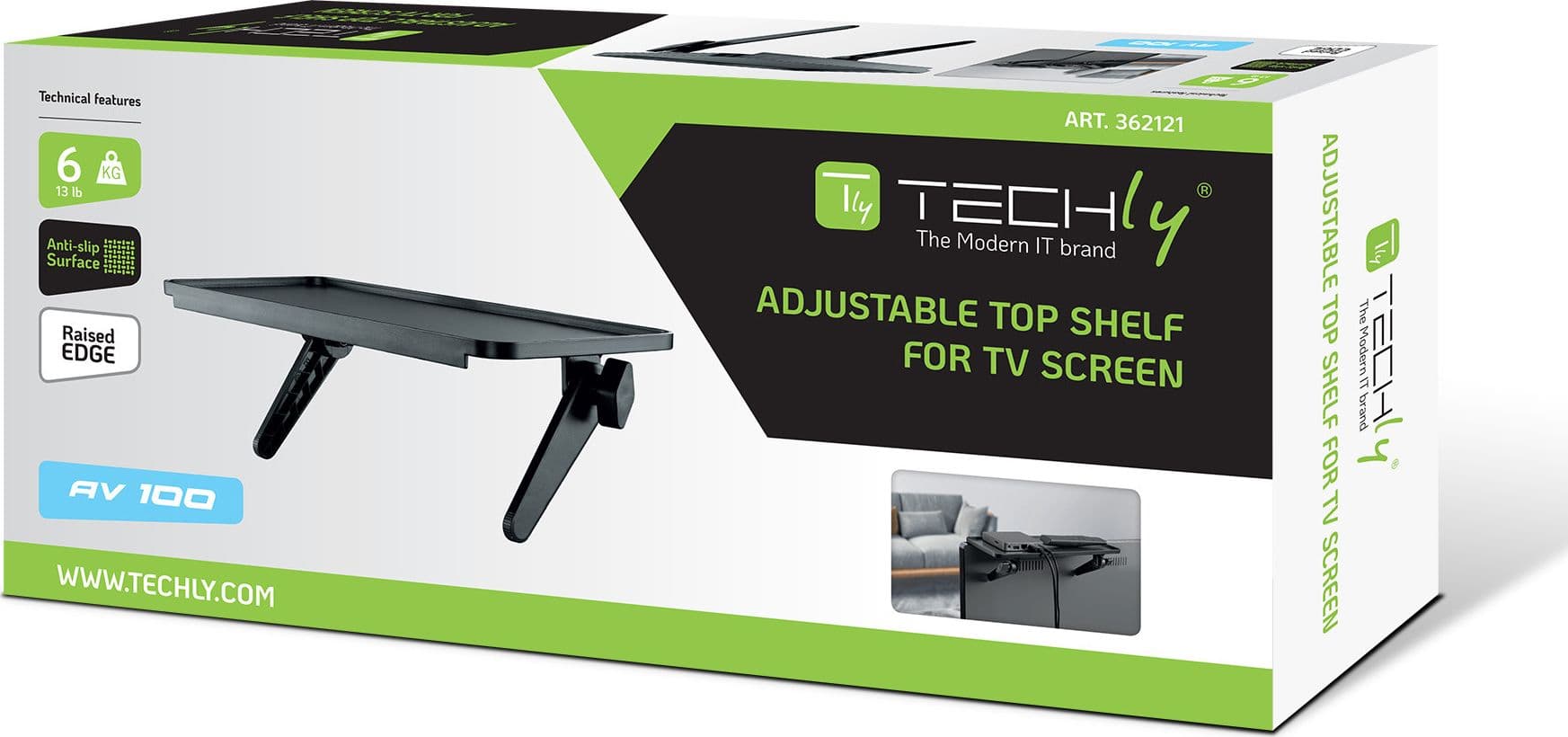 Mensola per decoder e telecomandi per Schermo TV - 5