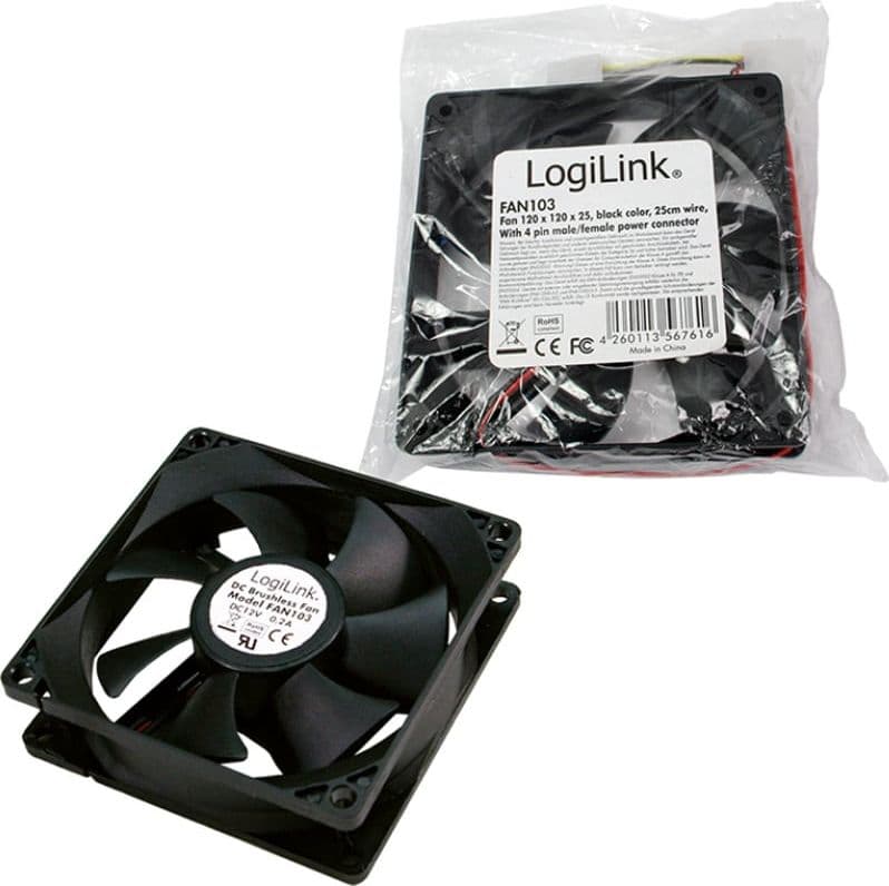 Ventola PC 120x120x25 12V 1800RPM con Cavo Alimentazione a Y - 8
