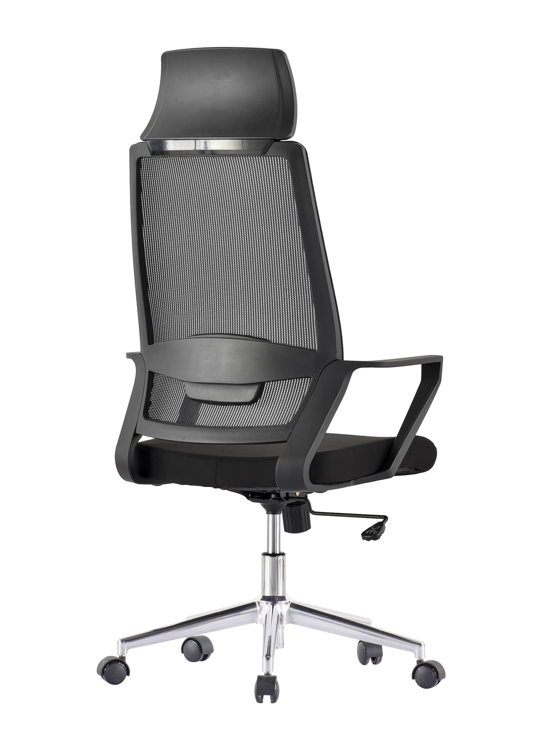 Sedia per Ufficio con Schienale Alto e Base Cromata Nero - 12