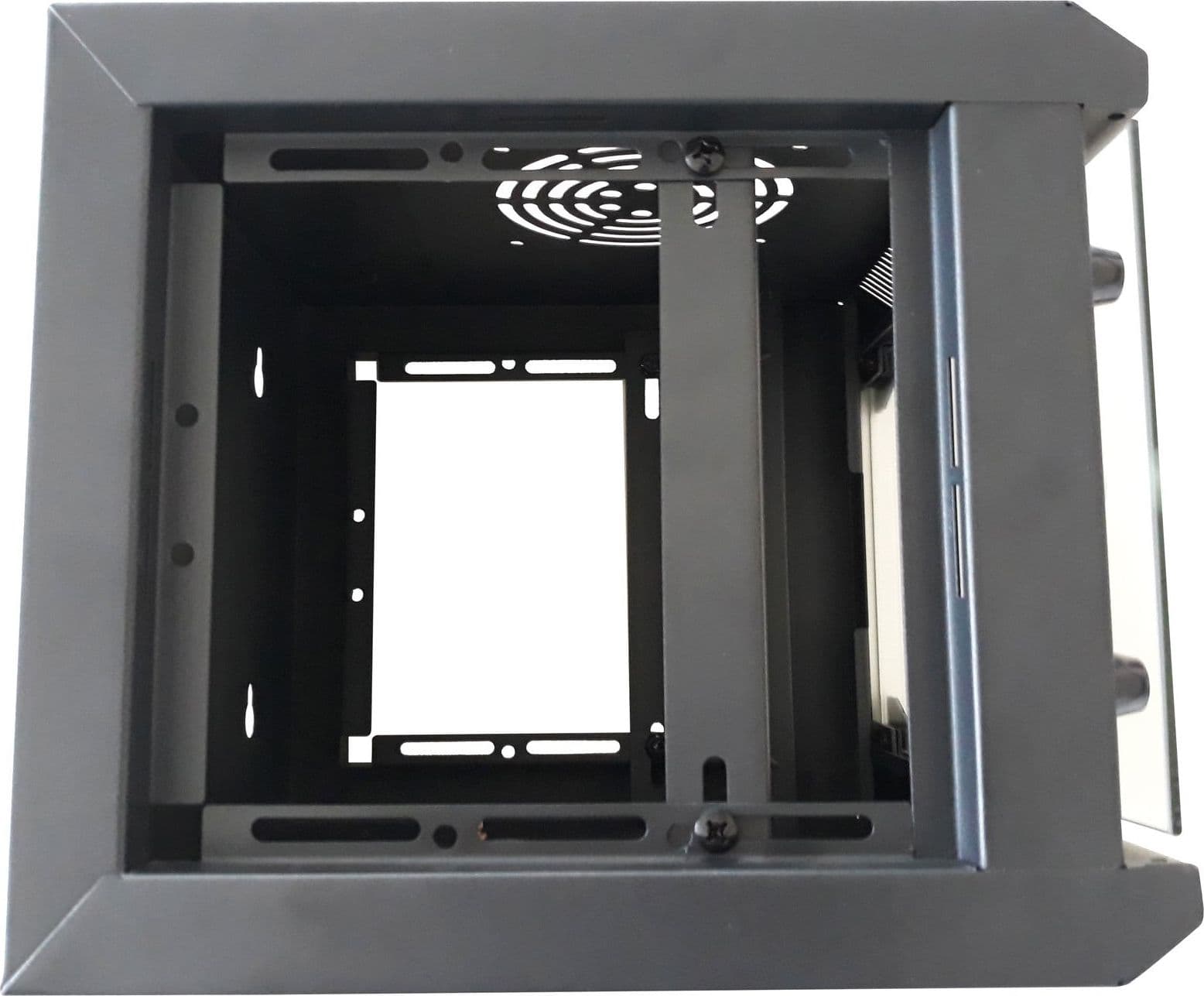 Armadio Rack 10'' a Muro 9 Unit&agrave Pannelli Asportabili Nero - 11