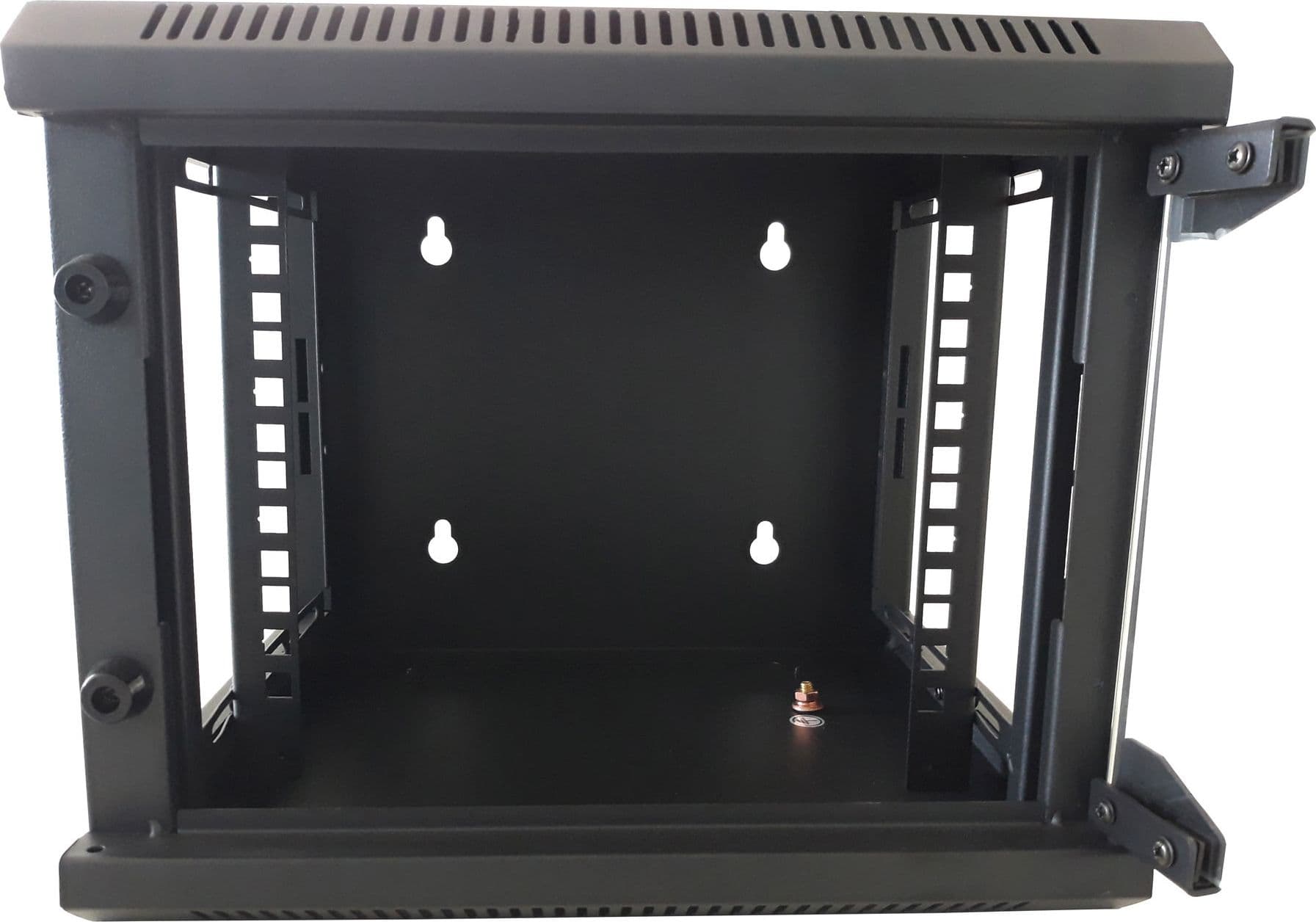 Armadio Rack 10'' a Muro 9 Unit&agrave Pannelli Asportabili Nero - 6