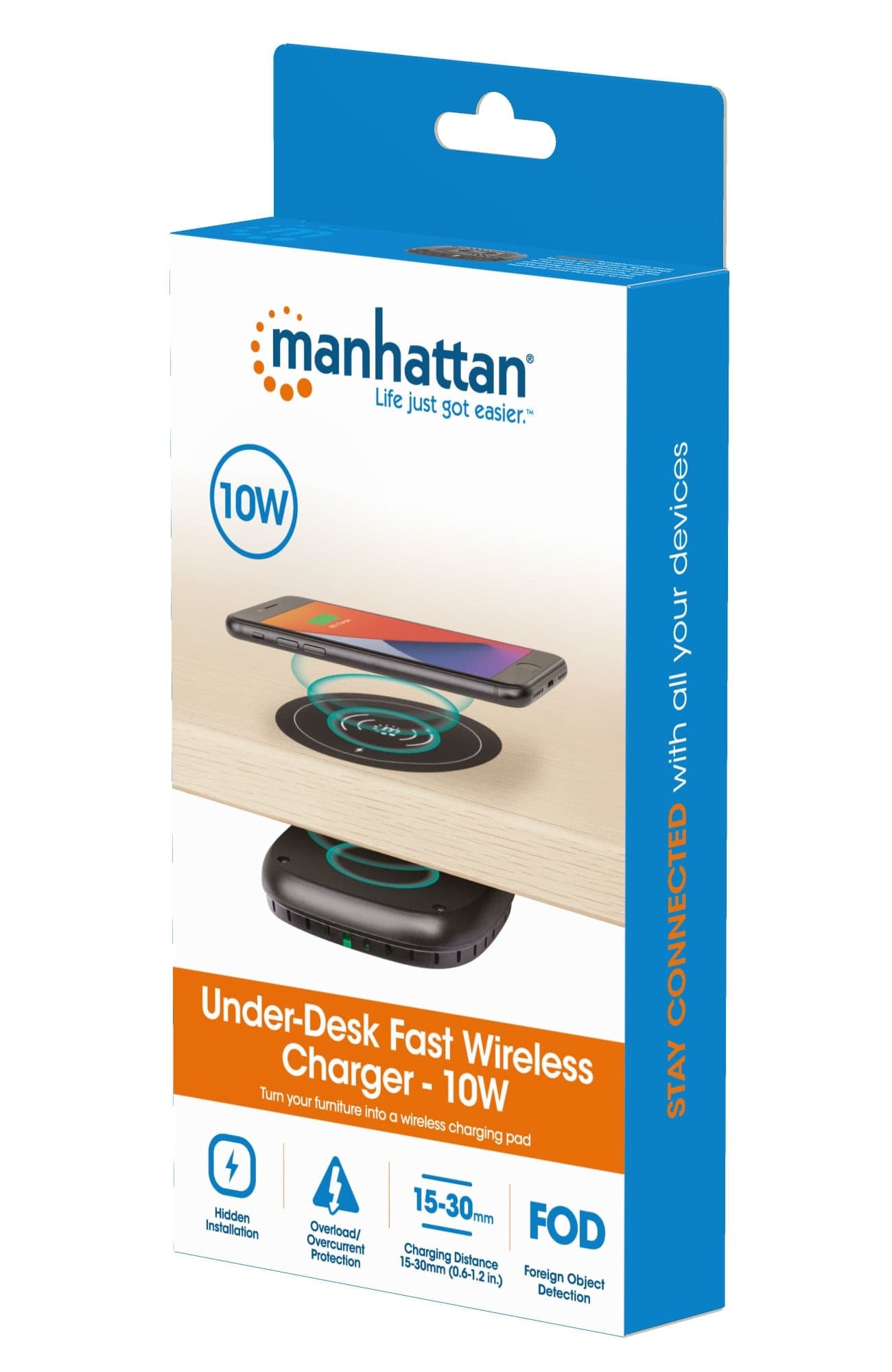 Caricatore Wireless Rapido da Sotto Scrivania 10W - 12