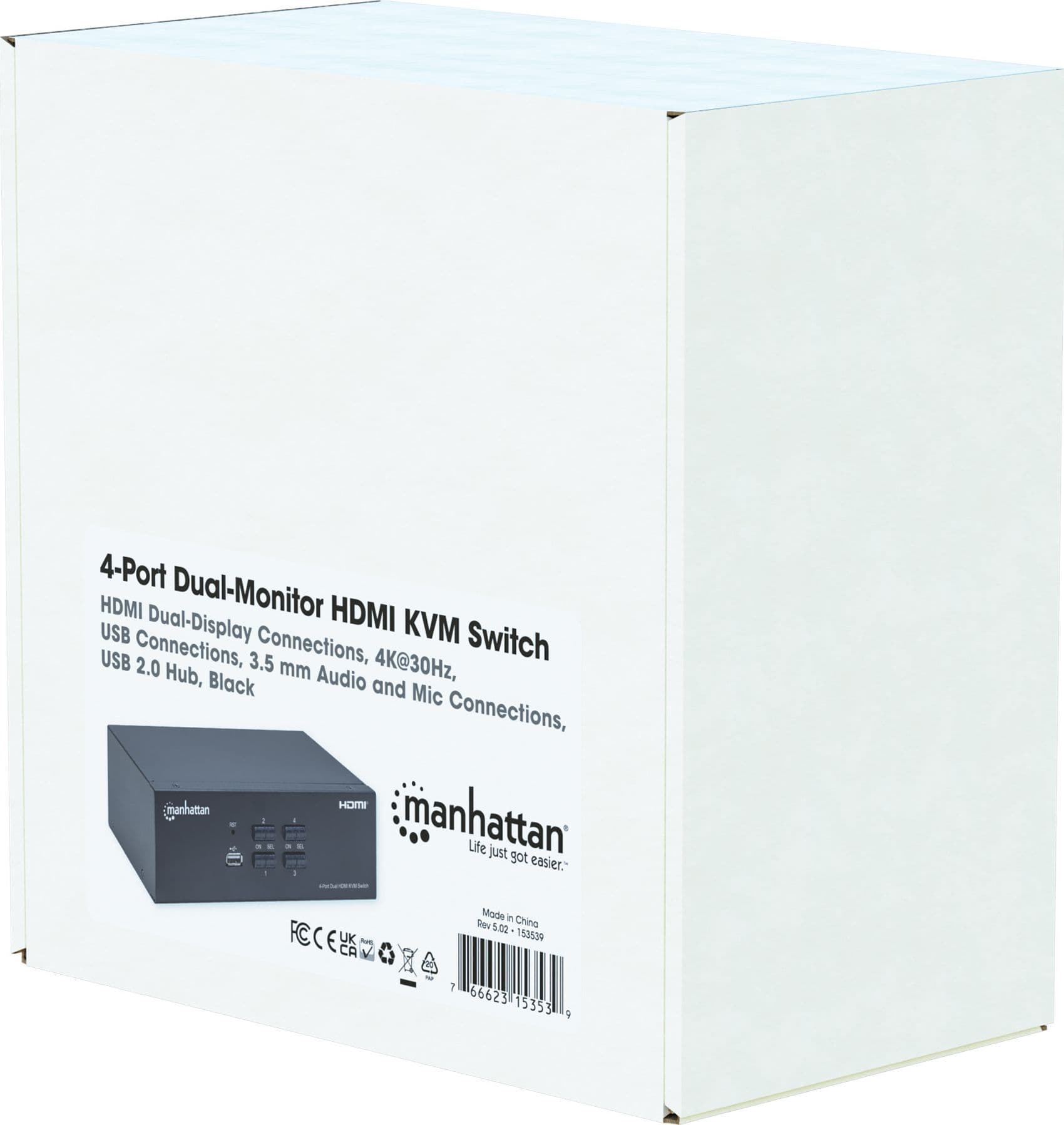 Switch KVM HDMI 4 porte Doppio monitor - 5