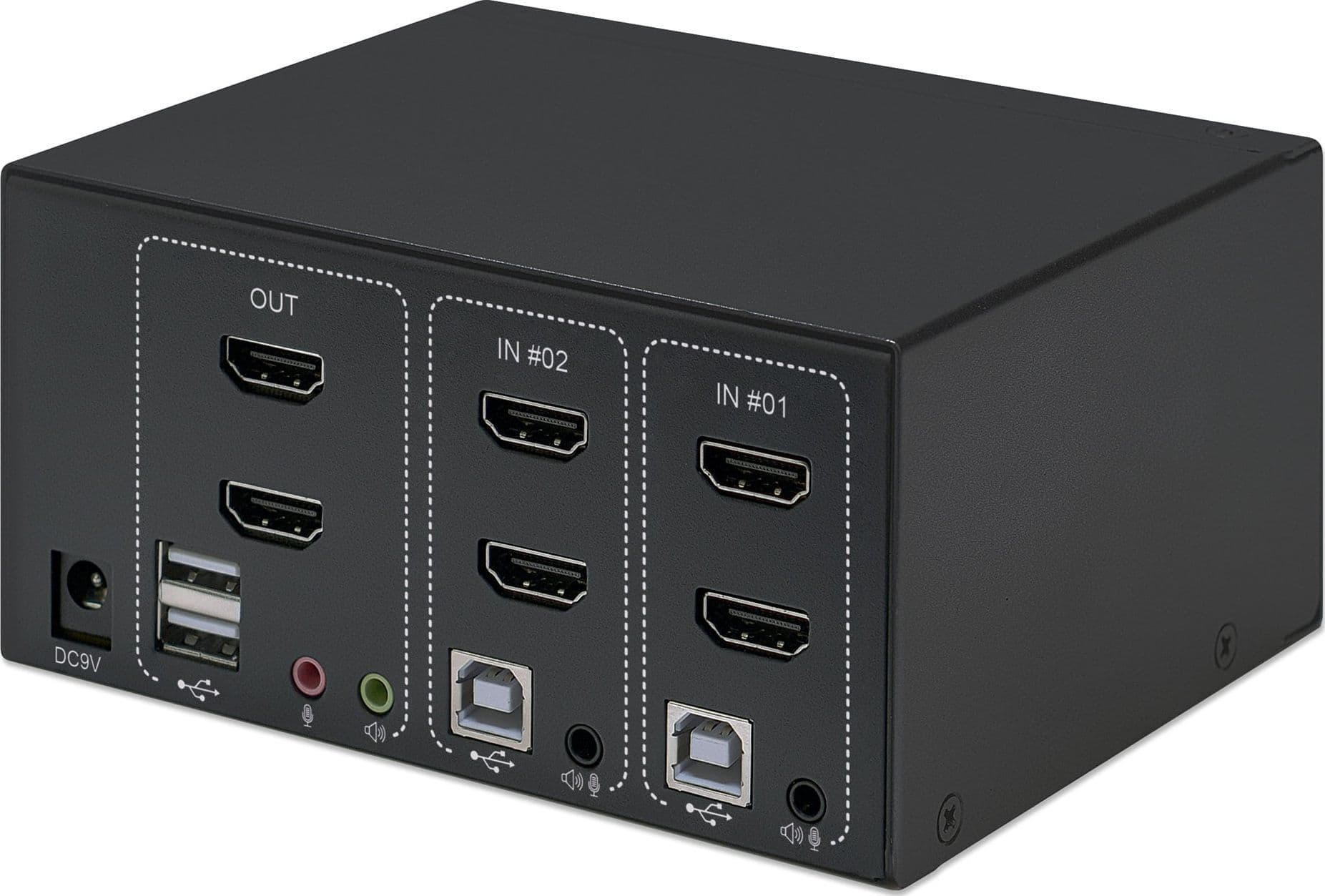 Switch KVM HDMI 2 porte Doppio monitor - 14