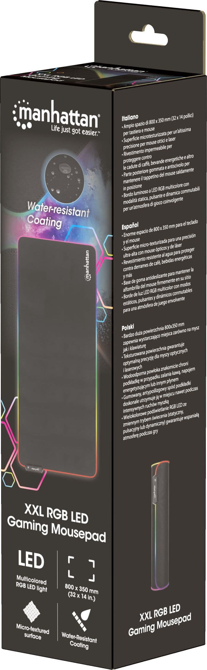 Tappetino Mouse Gaming XXL Illuminazione LED Effetti Luce RGB - 17