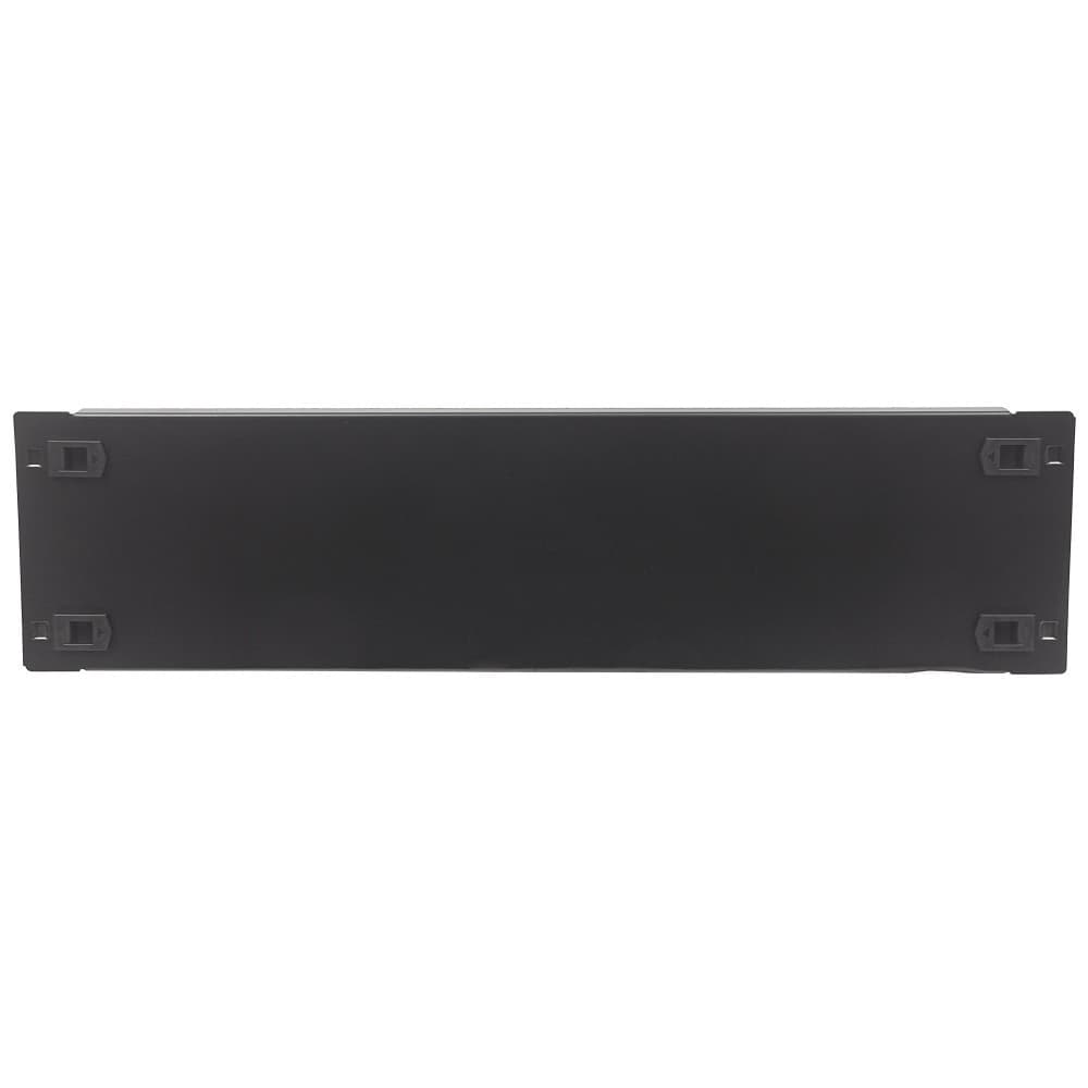 Pannello Cieco Toolless a Clip per Armadi Rack 19'' 3U Nero - 10