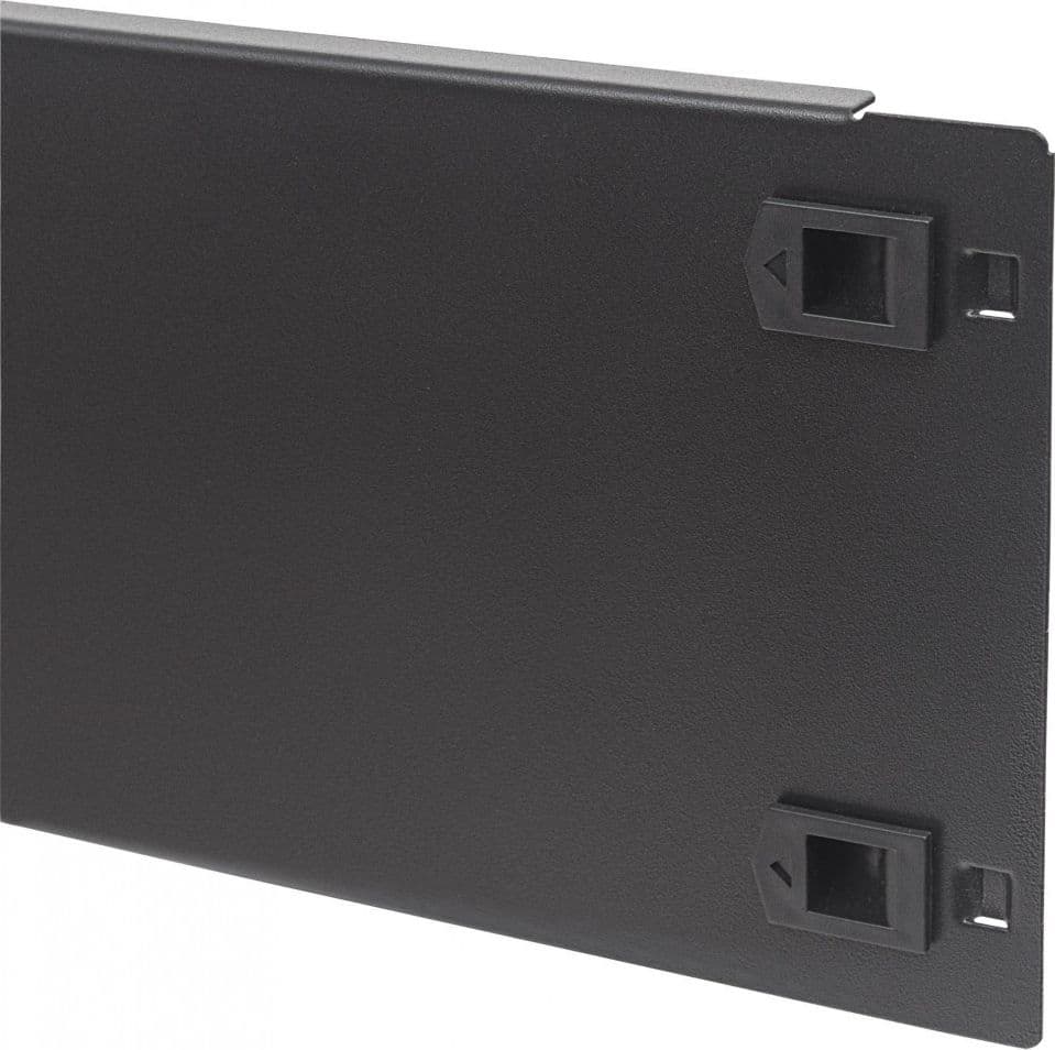 Pannello Cieco Toolless a Clip per Armadi Rack 19'' 3U Nero - 8