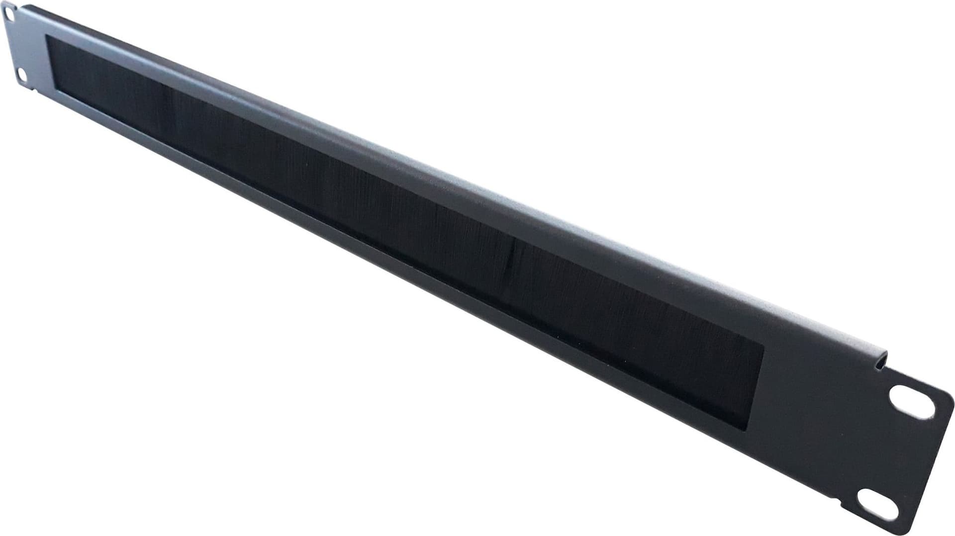 Pannello Passacavi 1U Forato con Spazzola Nero - 11