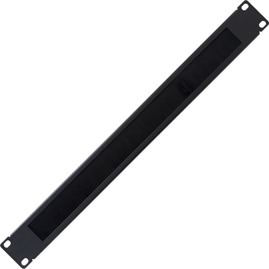Pannello Passacavi 1U Forato con Spazzola Nero - 5