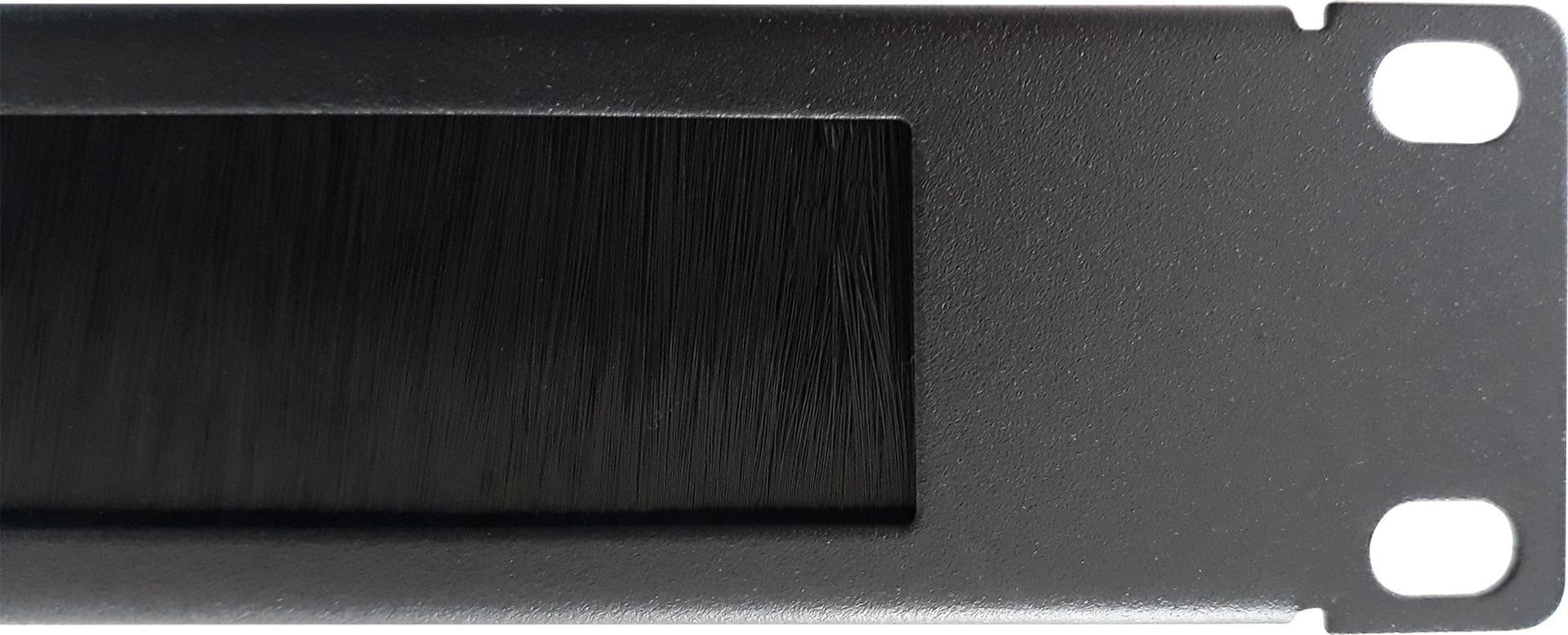 Pannello Passacavi 1U Forato con Spazzola Nero - 8