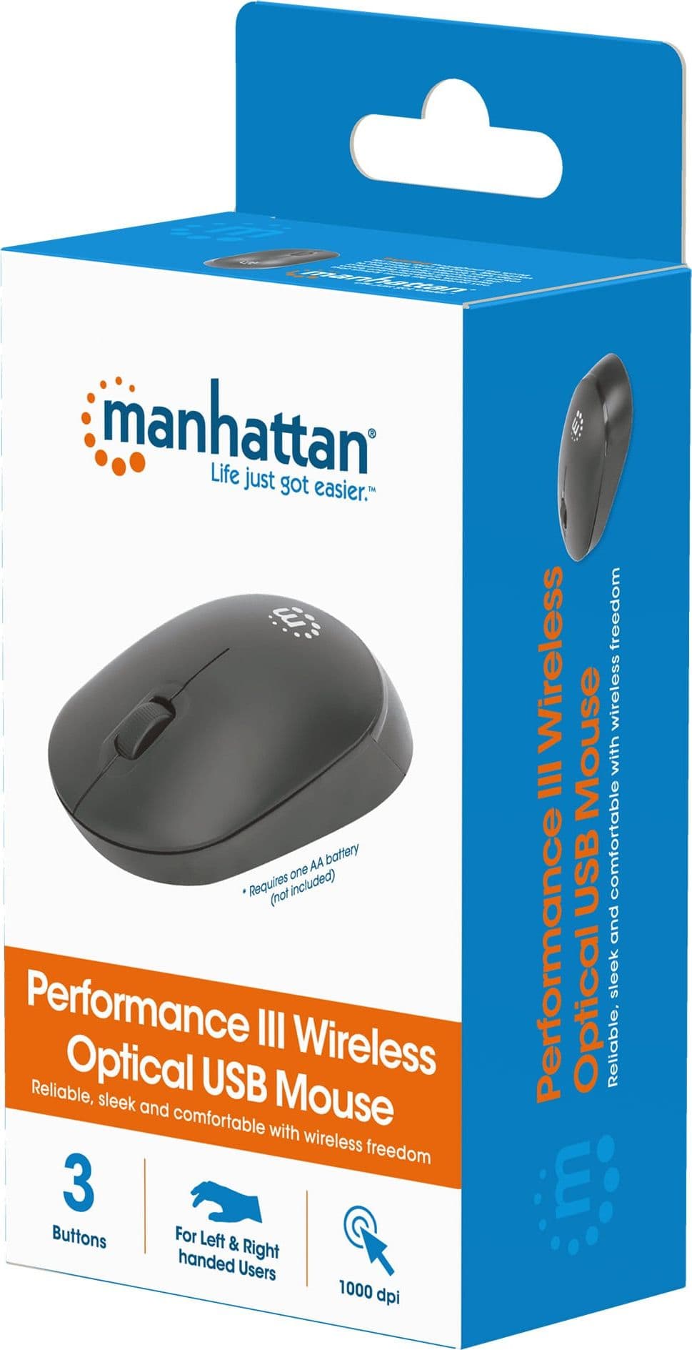 Mouse Ottico Wireless USB 1000 Dpi Nero, Performance III - 17