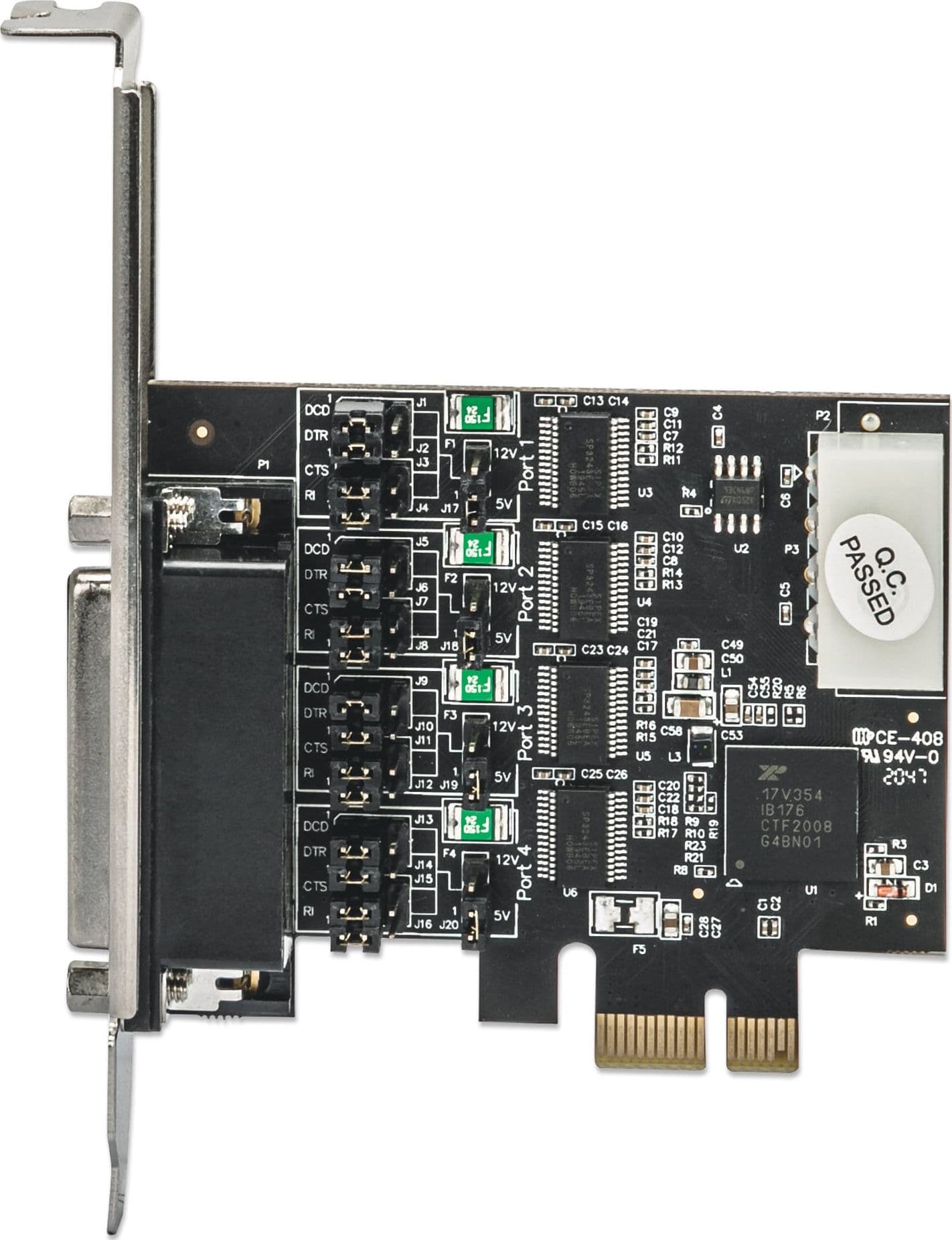 Scheda PCI Express 4 Porte DB9 RS-232 - 15