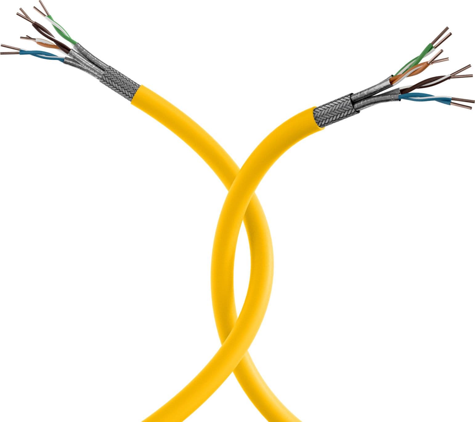 Matassa S/FTP Cavo Cat.8.2 Rame 2000MHz Dca 100m Rigido LSZH Giallo - 14