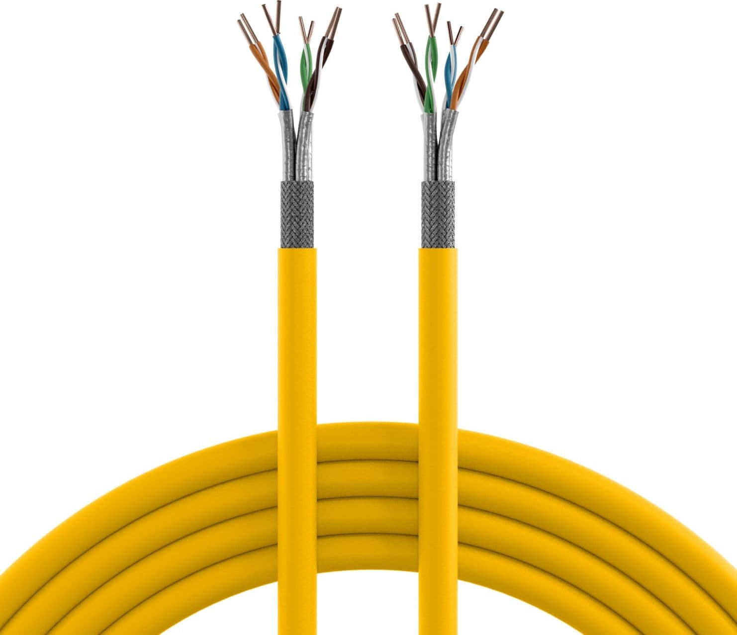 Matassa S/FTP Cavo Cat.8.2 Rame 2000MHz Dca 100m Rigido LSZH Giallo - 7