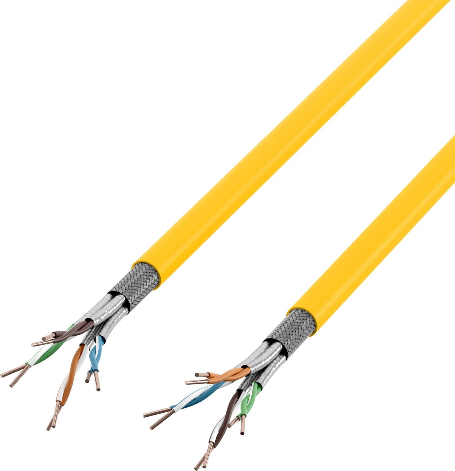 Matassa S/FTP Cavo Cat.8.2 Rame 2000MHz Dca 100m Rigido LSZH Giallo - 9