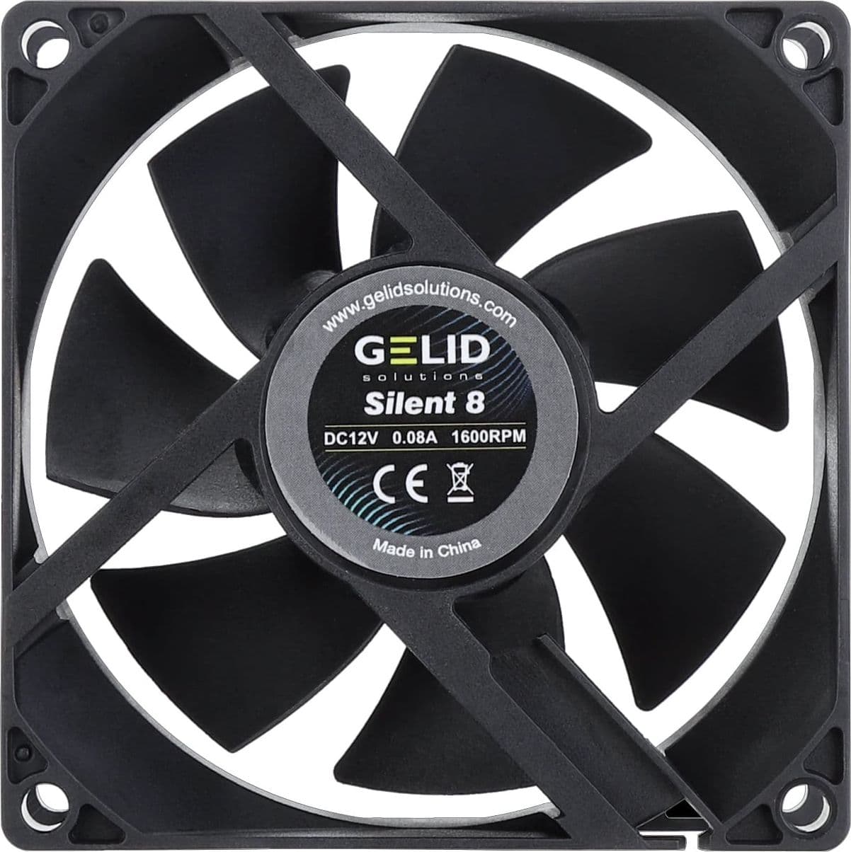 Dissipatore Ventola Silent ad Alto Flusso 80x80x25 12V - 11