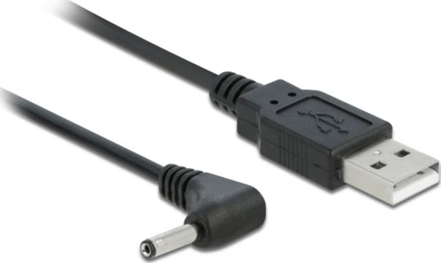 Cavo Alimentazione USB DC 3.5x1.35 mm Angolato 1,5 m Nero - 10