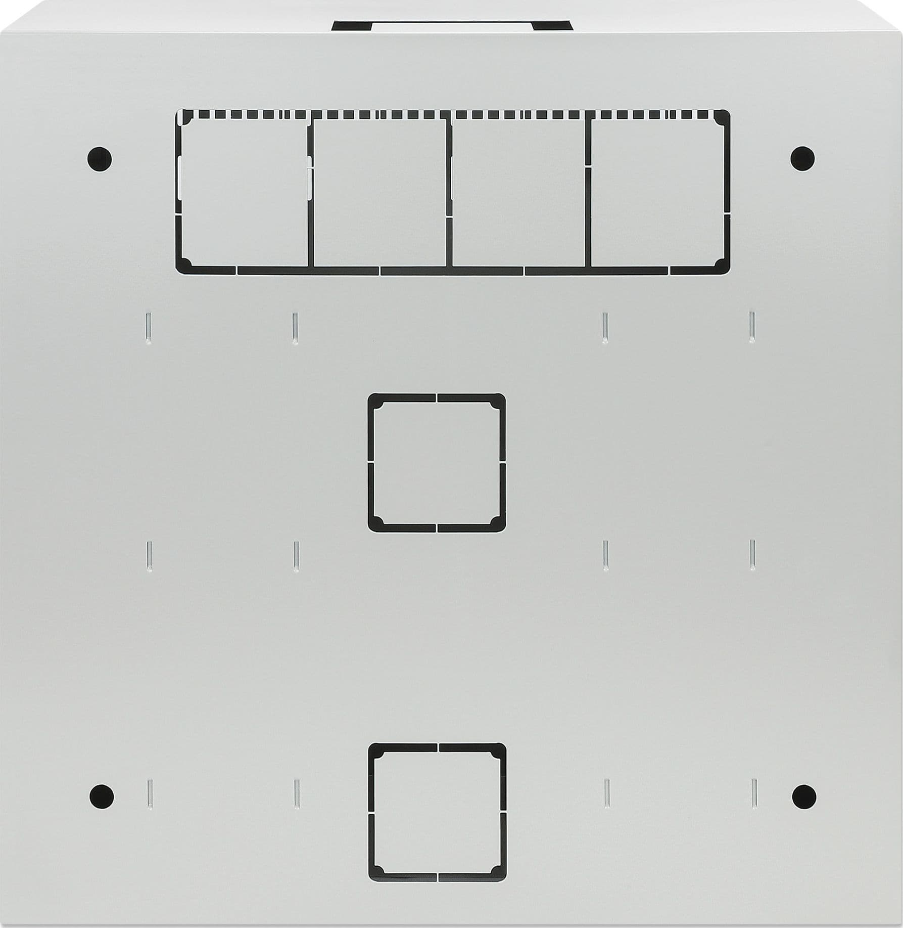 Armadio 19'' a muro a basso profilo con montanti orizzontali 4U e verticali 2U - 11