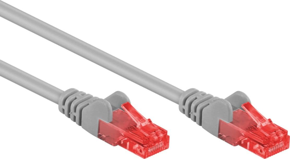 Cavo di Rete Patch in Rame Cat.6 Grigio U/UTP LSZH 0,5m - 6
