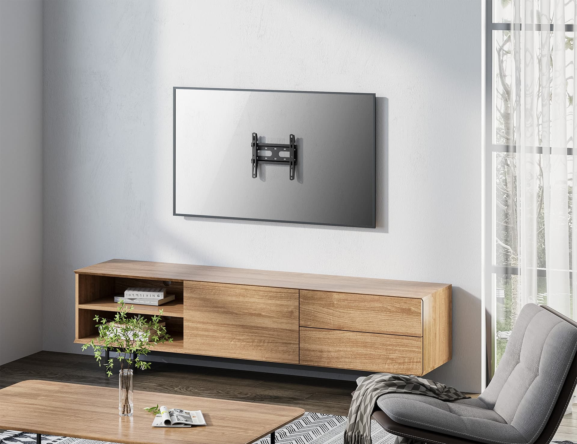 Staffa a Muro Fissa Low-Profile per TV 23-43'' - 9