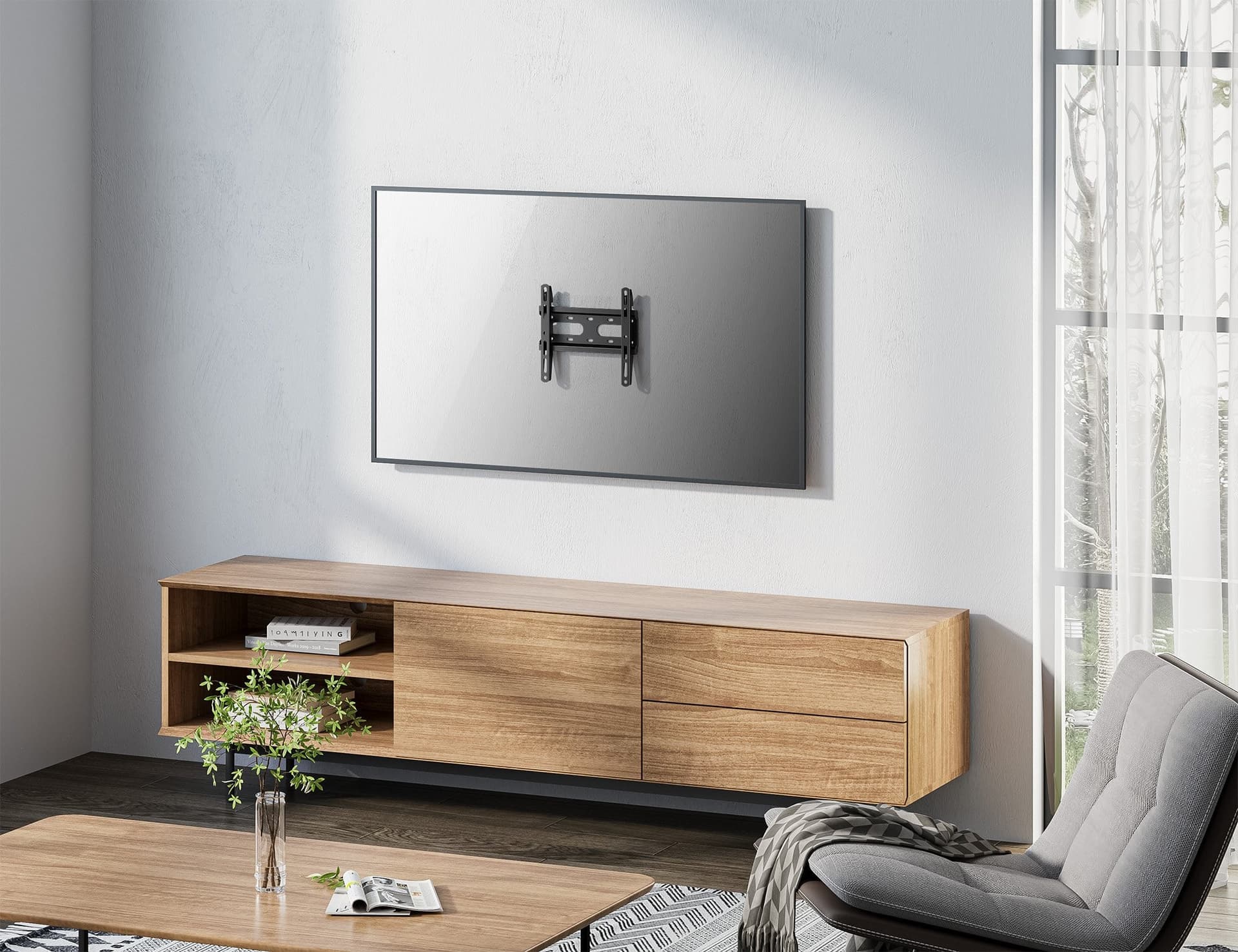 Staffa a Muro Fissa Low-Profile per TV 23-43'' - 10