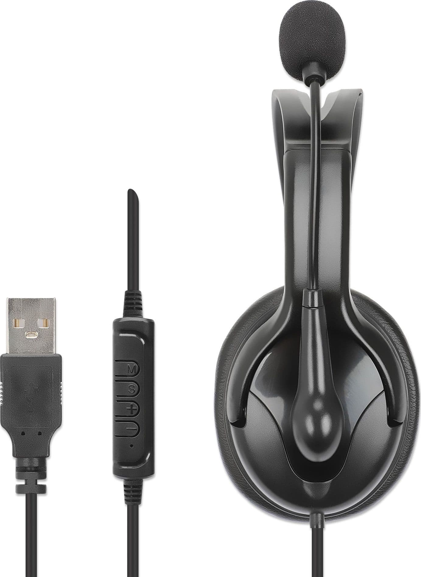 Cuffia Mono USB con Microfono Reversibile Cavo 2m - 11