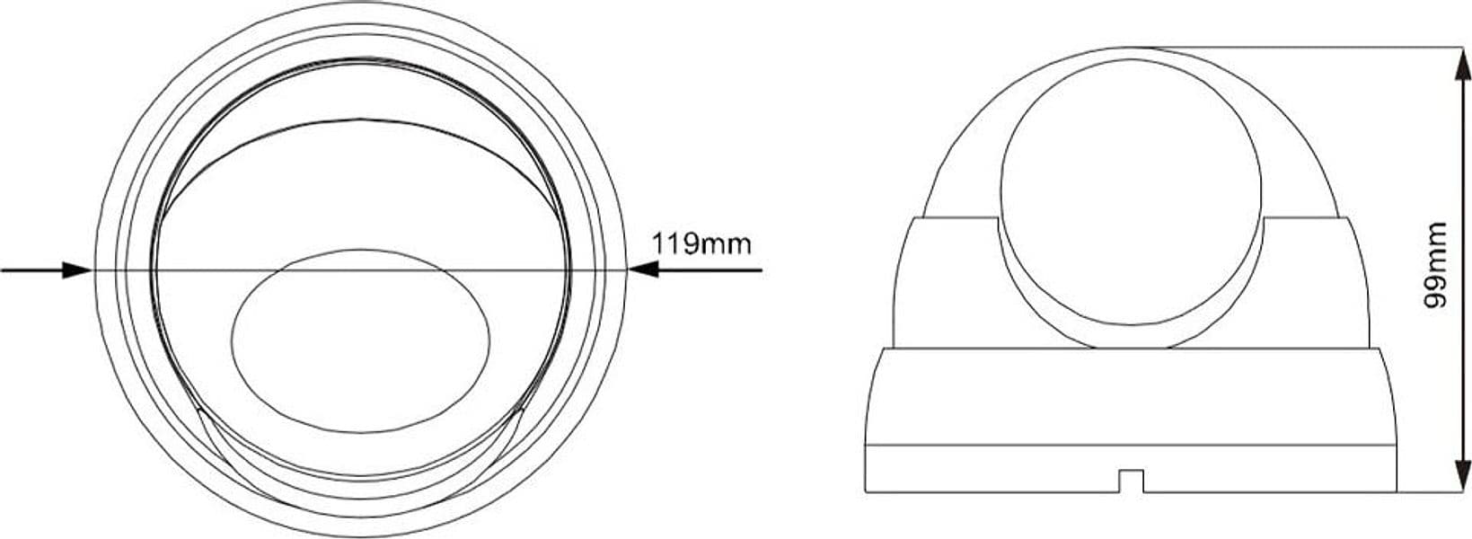 Telecamera IP Dome H.265 IR da 2 MP da Soffitto Starlight Obiettivo Motorizzato, DGM2443SVSE - 3
