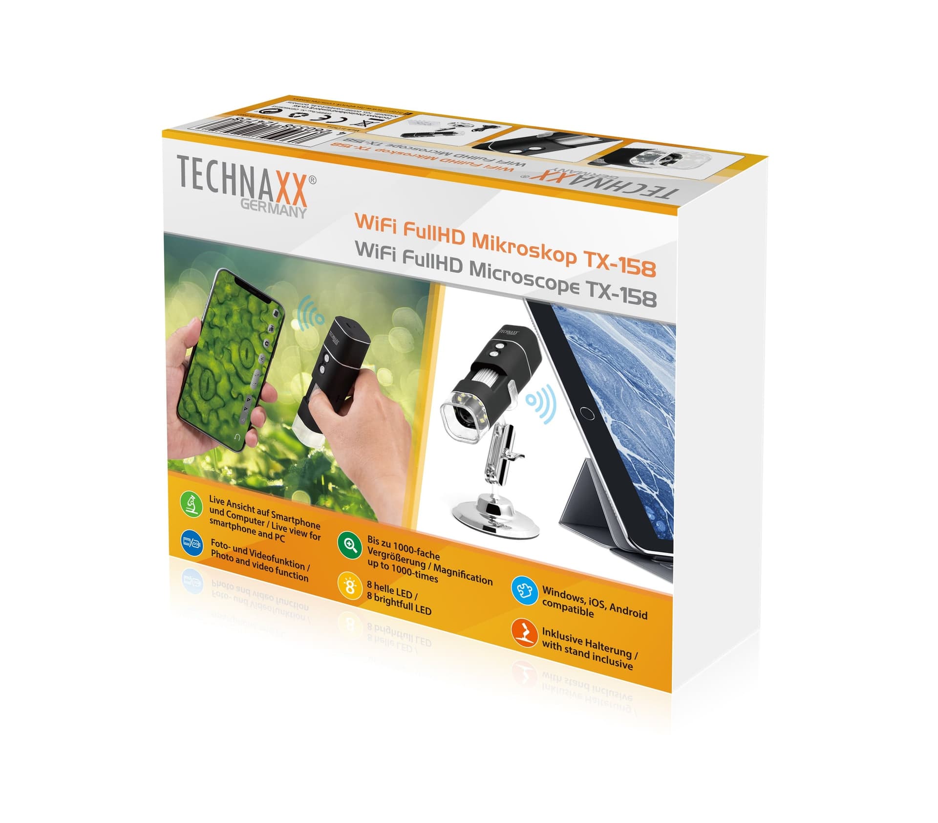 Microscopio WiFi FullHD Ingrandimento 1000x 8LED, TX-158 - 11