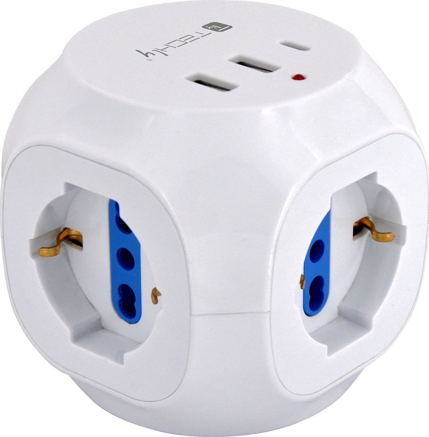 Multipresa a Cubo 3 Posti con 2 Porte USB-A e 1 USB-C&trade QC3.0 - 13