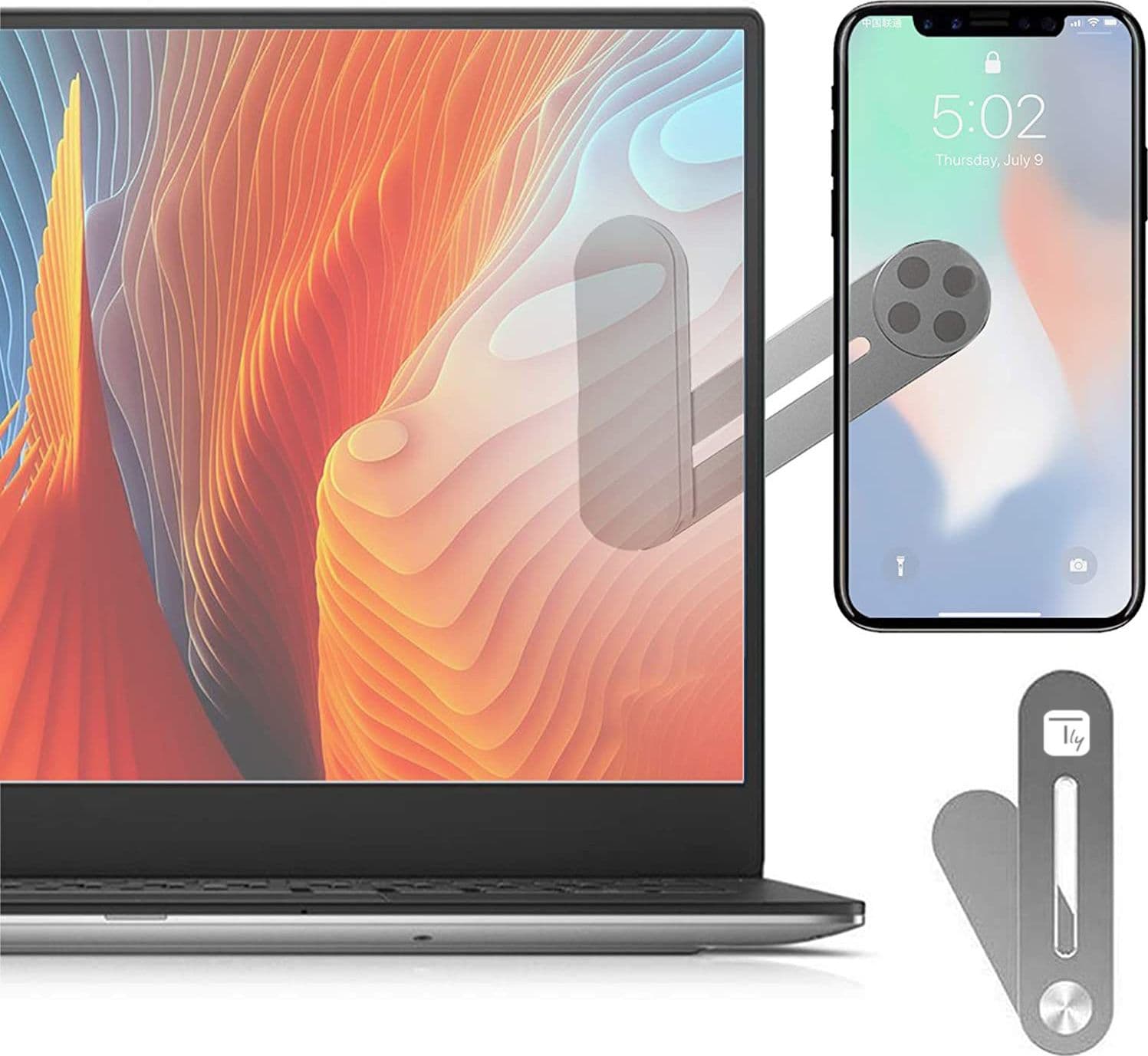 Supporto per Smartphone a Clip Magnetica Laterale per Notebook Laptop - 6