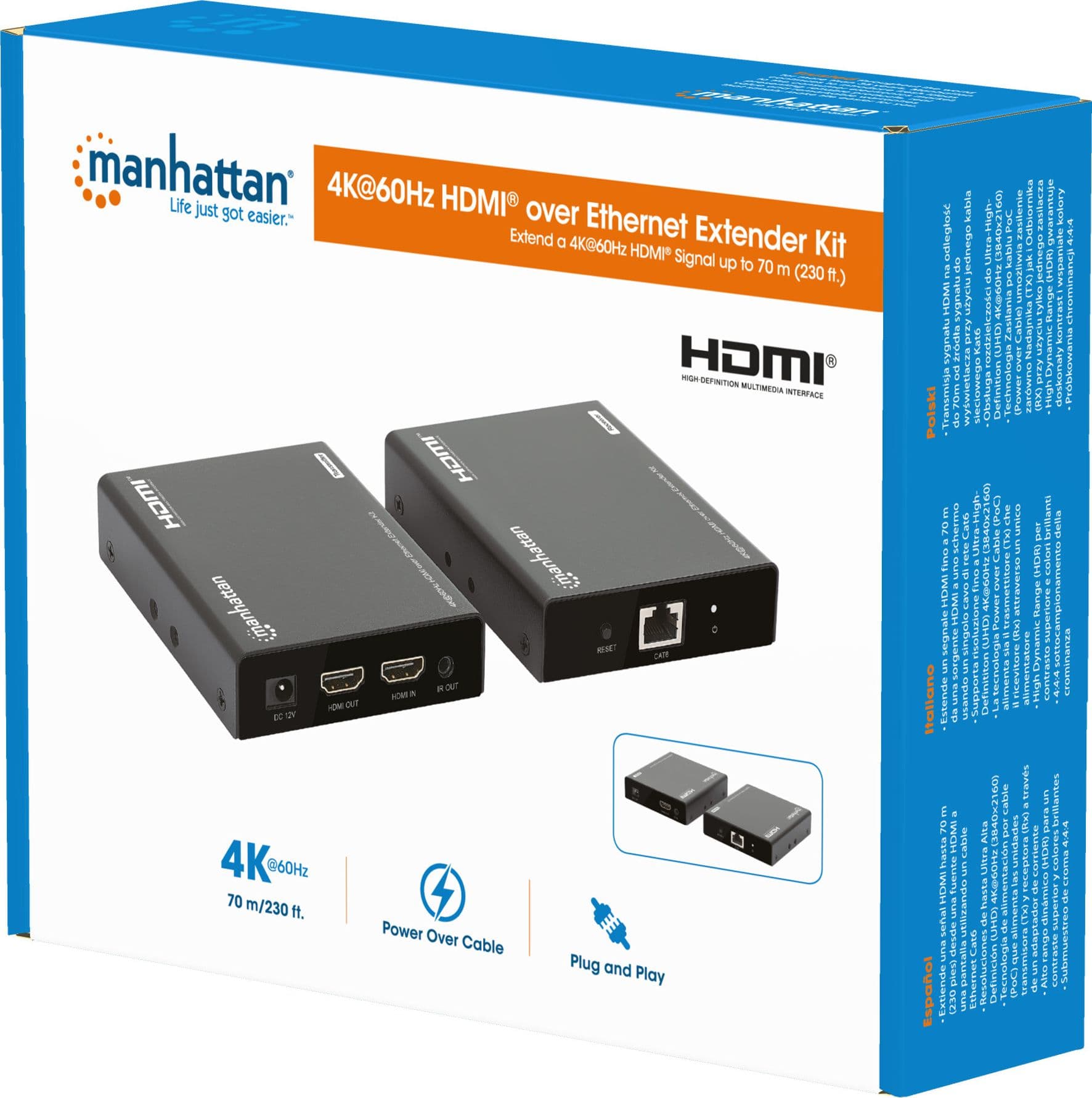 Kit Extender HDMI Over Ethernet 4K@60Hz - 10