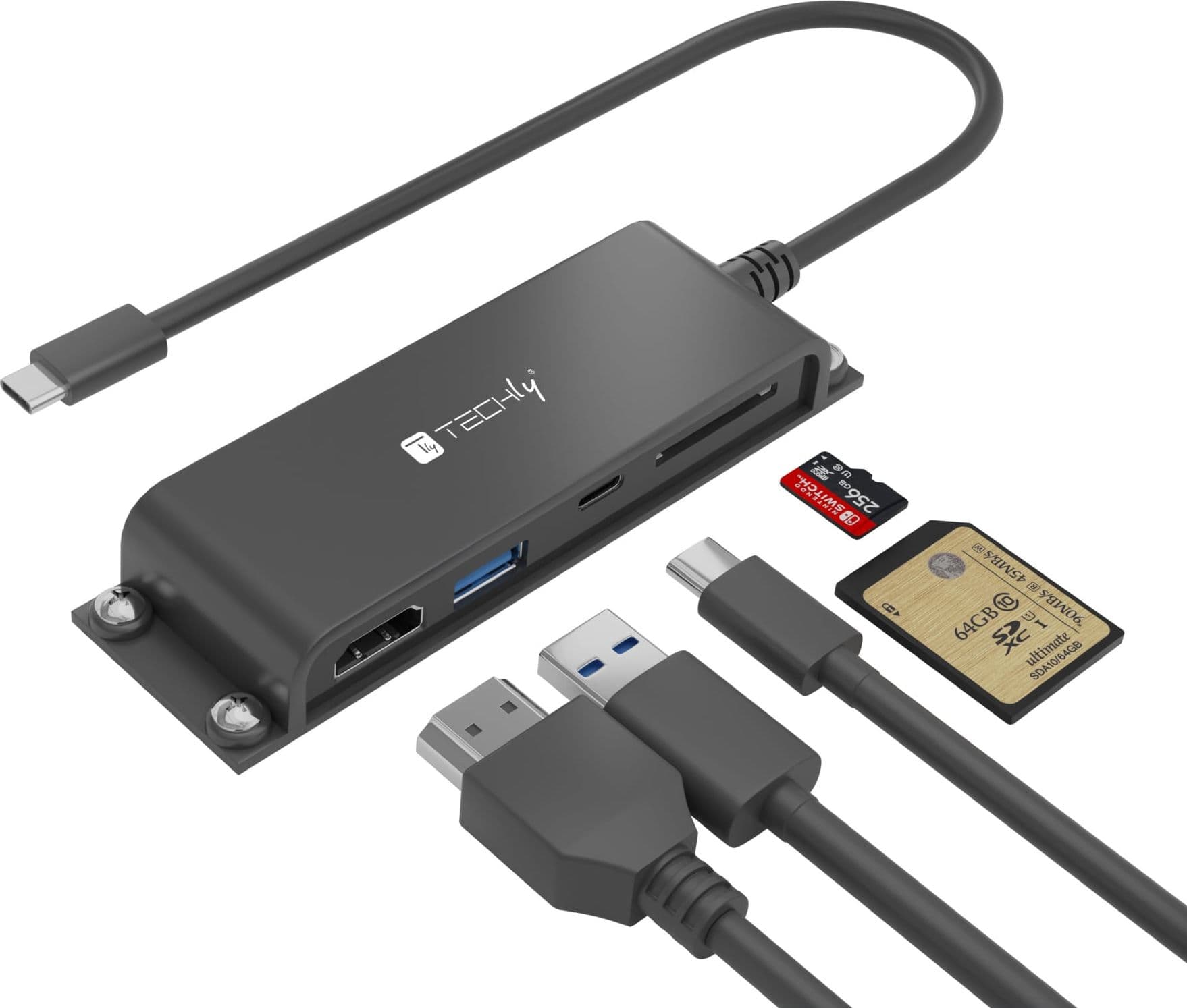 Docking Station 5 in 1 USB-C&trade Hub HDMI con Lettore Micro SD/SD - 12