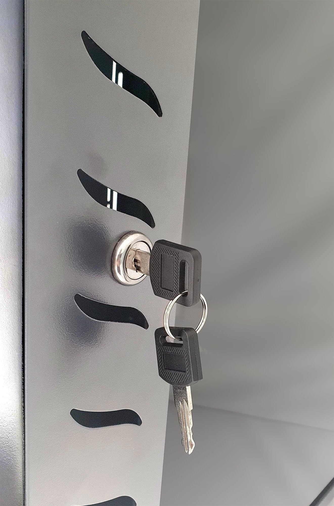 Armadio Rack 19'' a Muro 6 Unit&agrave P.600 mm Flat Pack Grigio - 10