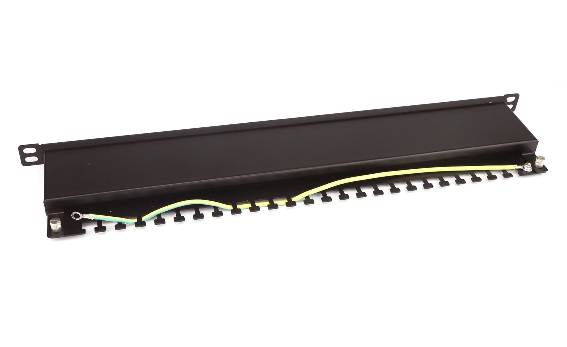 Pannello Patch STP 24 Posti RJ45 19'' 0.5U Cat.6A Nero - 10