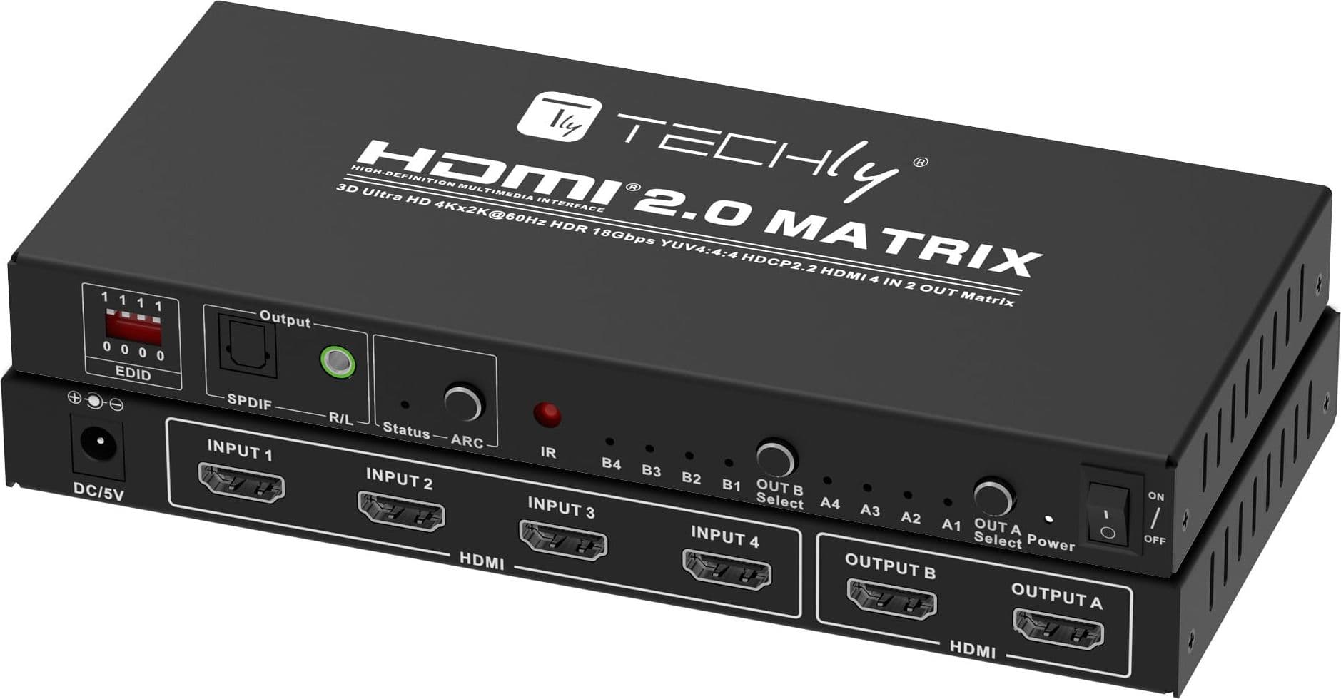 Switch Matrix HDMI 2.0 4x2 3D Ultra HD 4K HDCP HDR - 15