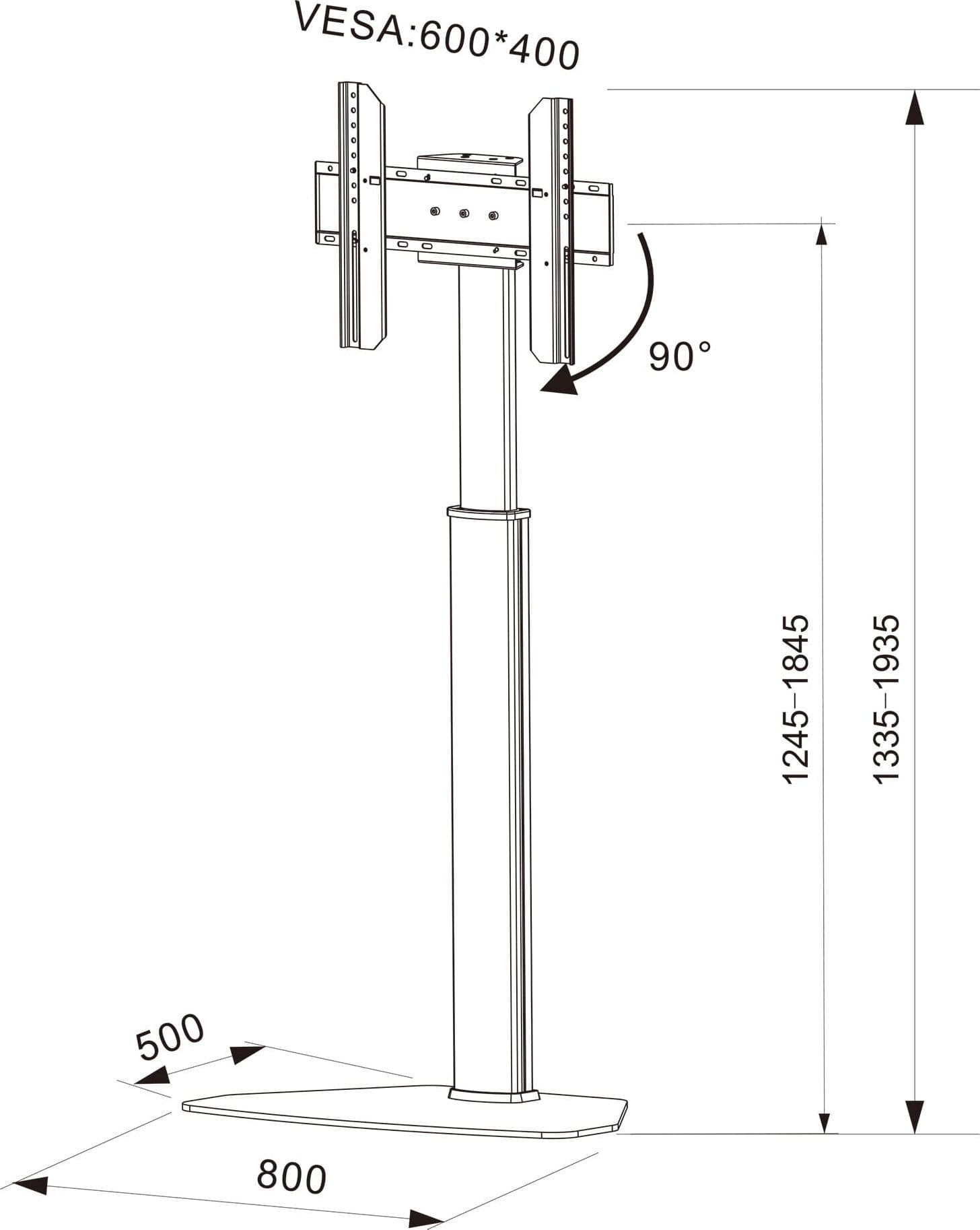 Supporto da Pavimento per TV da 32'' a 65'' - 13