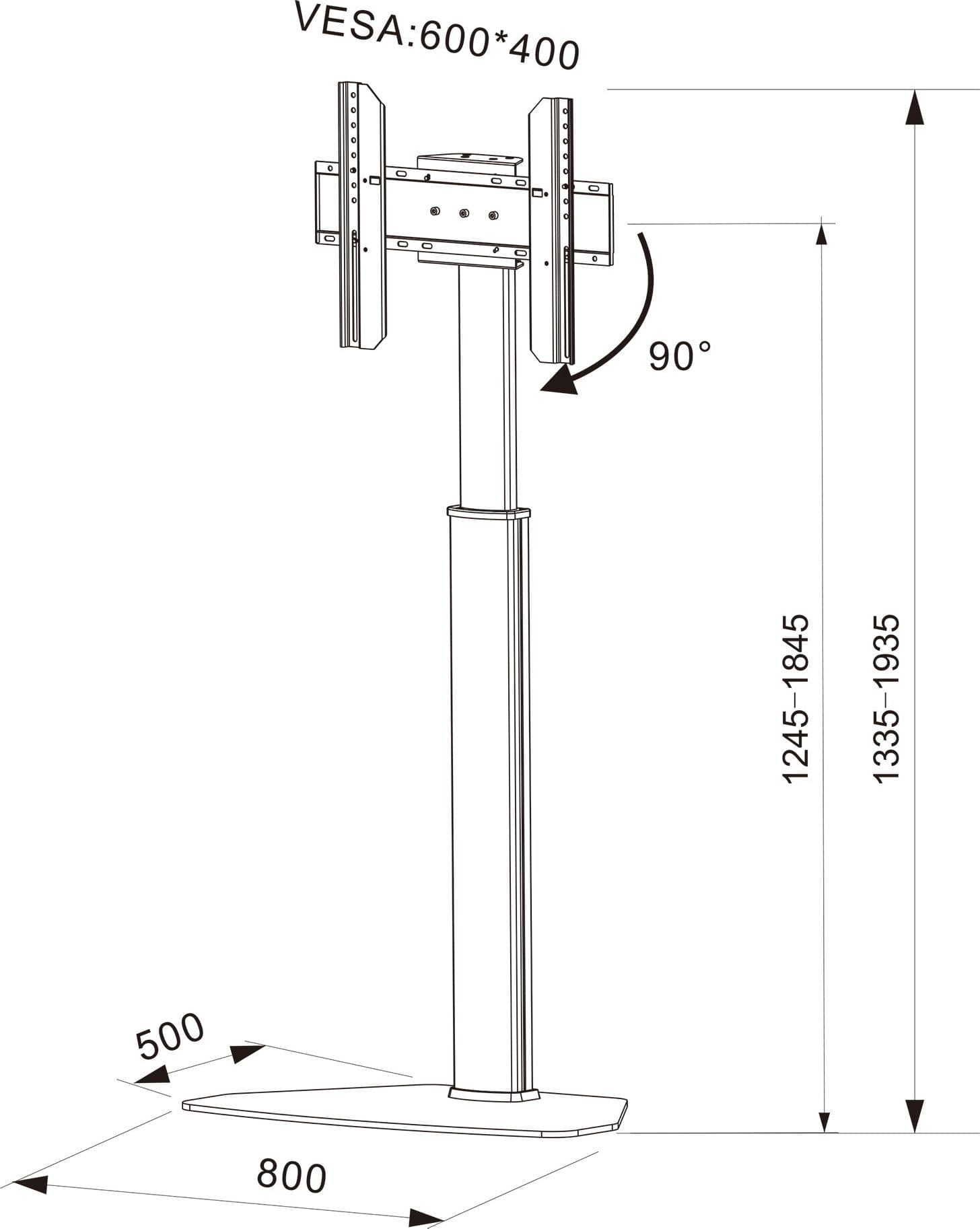 Supporto da Pavimento per TV da 32'' a 65'' - 7