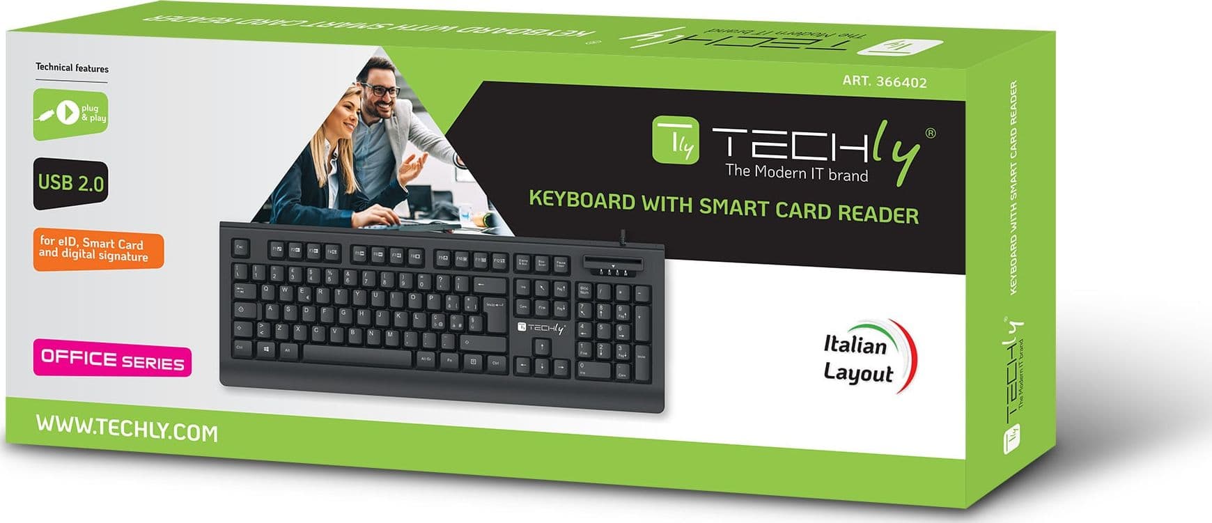 Tastiera USB con Lettore Smart Card Integrato per CNS CIE e CRS Tessera Sanitaria - 12