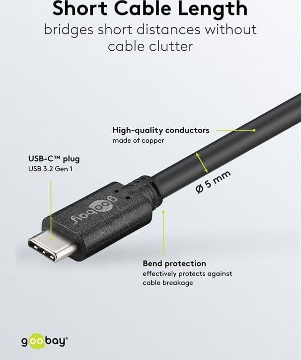 Cavo SuperSpeed USB-C&trade 3.2 Gen1 Maschio / Maschio 3 metri Nero - 10