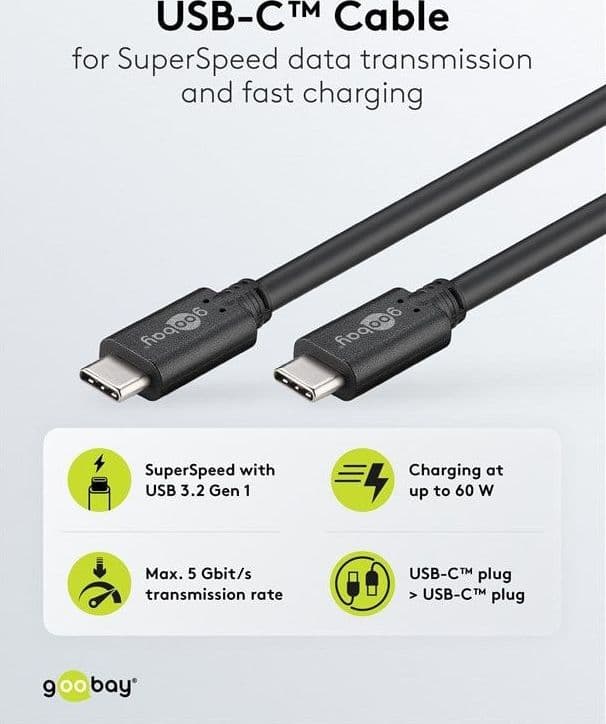 Cavo SuperSpeed USB-C&trade 3.2 Gen1 Maschio / Maschio 3 metri Nero - 12