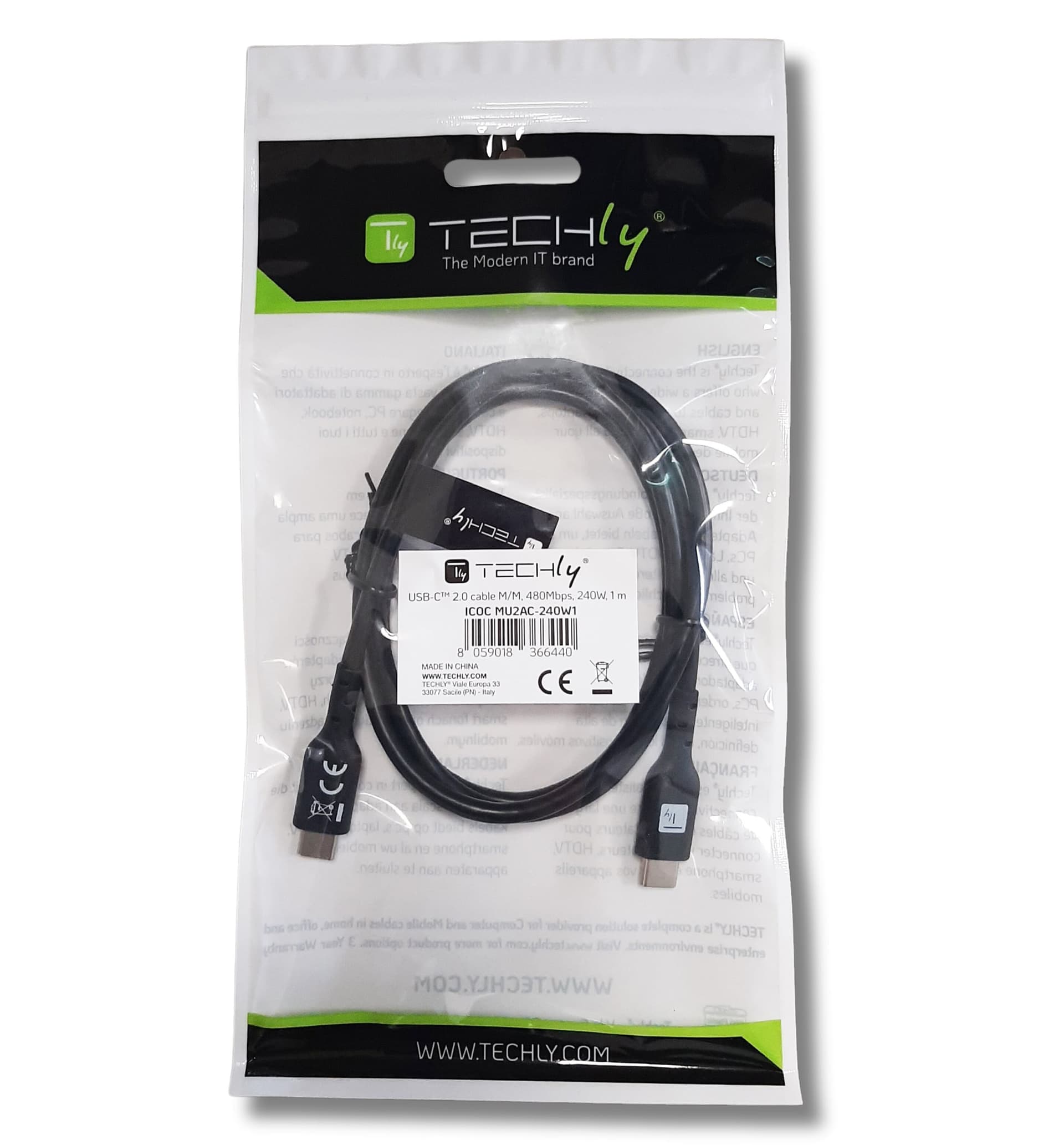Cavo USB-C&trade M/M E-Mark USB 2.0 240W PD 1m Nero - 13