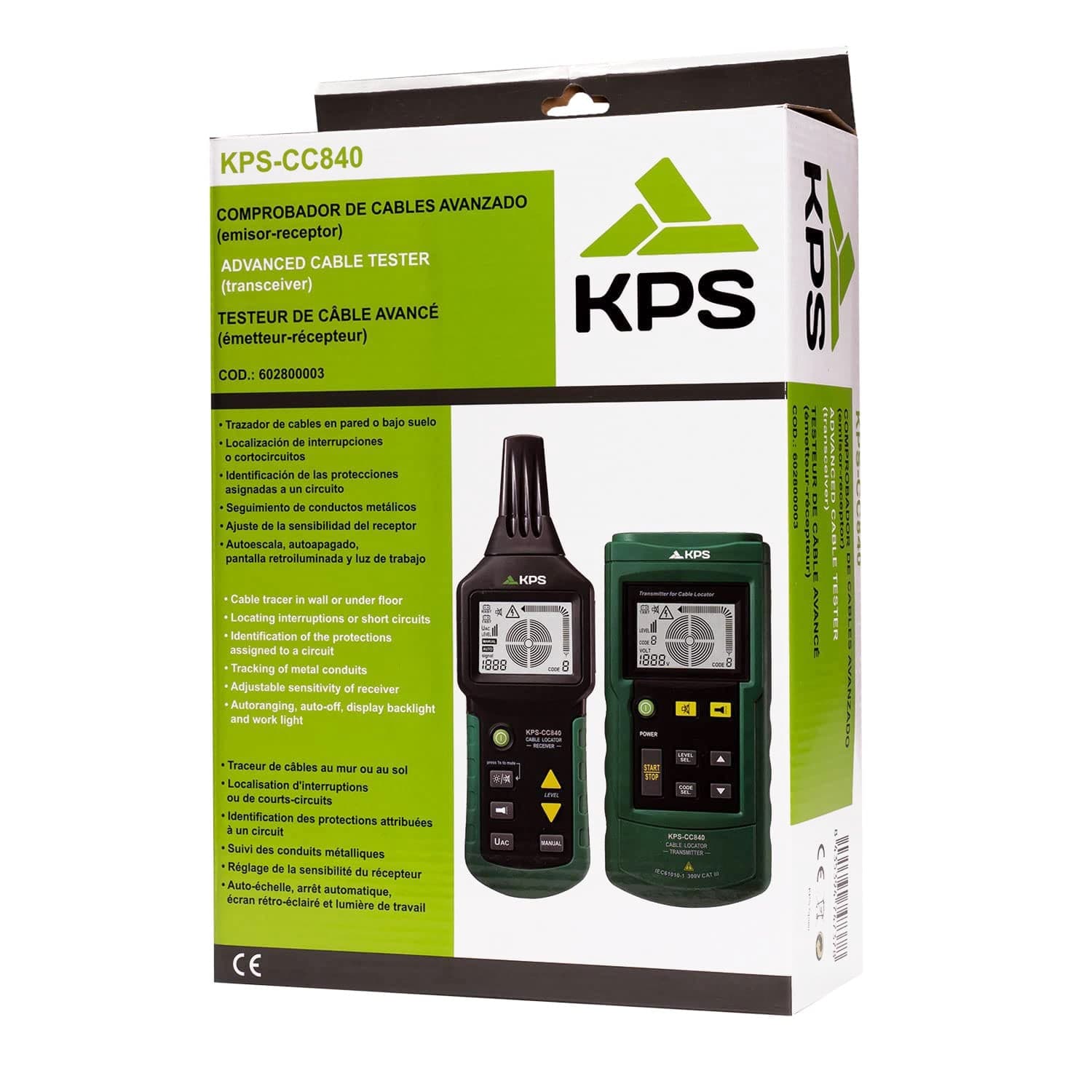 Tester di Cavi Avanzato 400V AC/DC 125kHz, KPS-CC840 - 22
